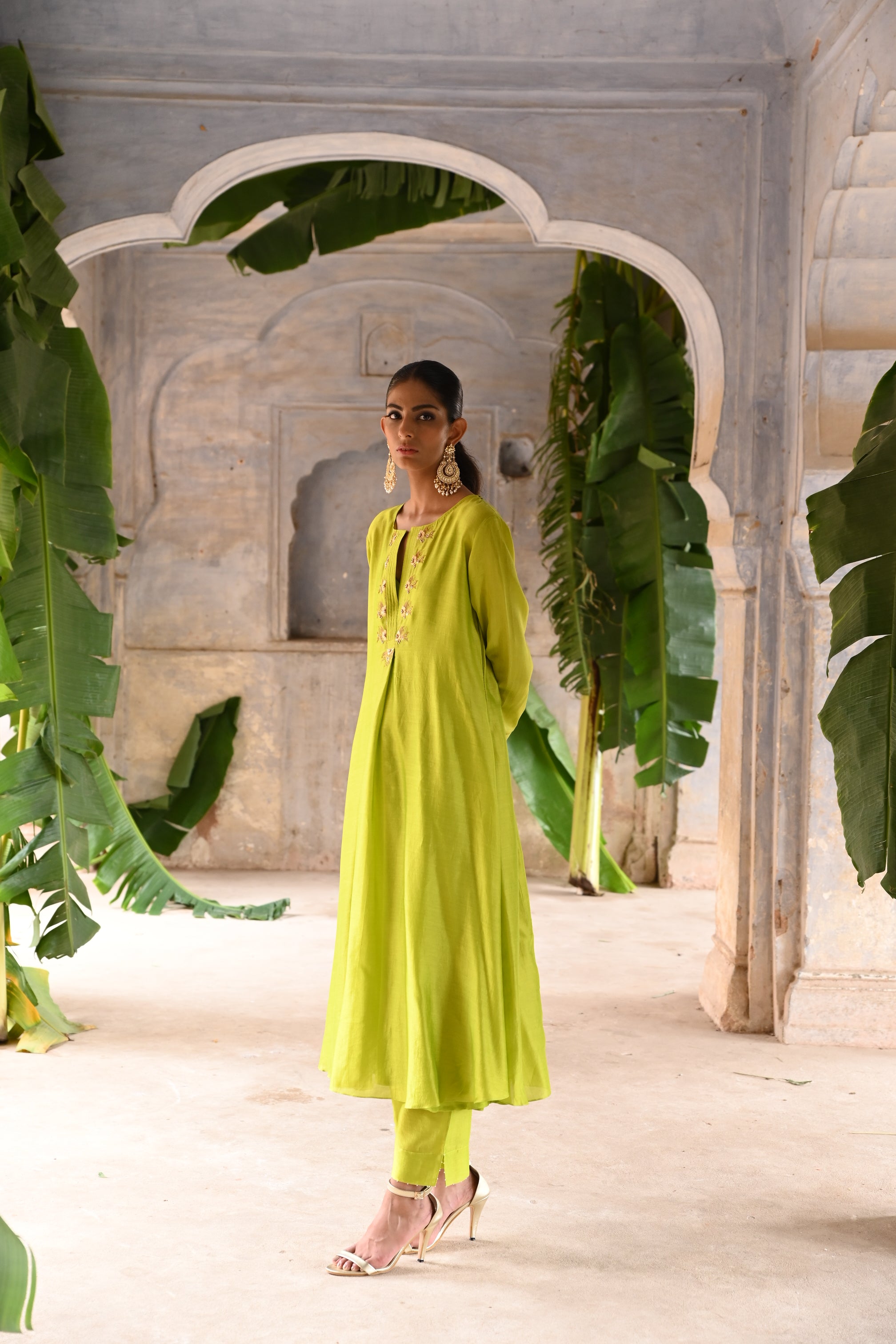 Lime Green co-ordinated kurta set