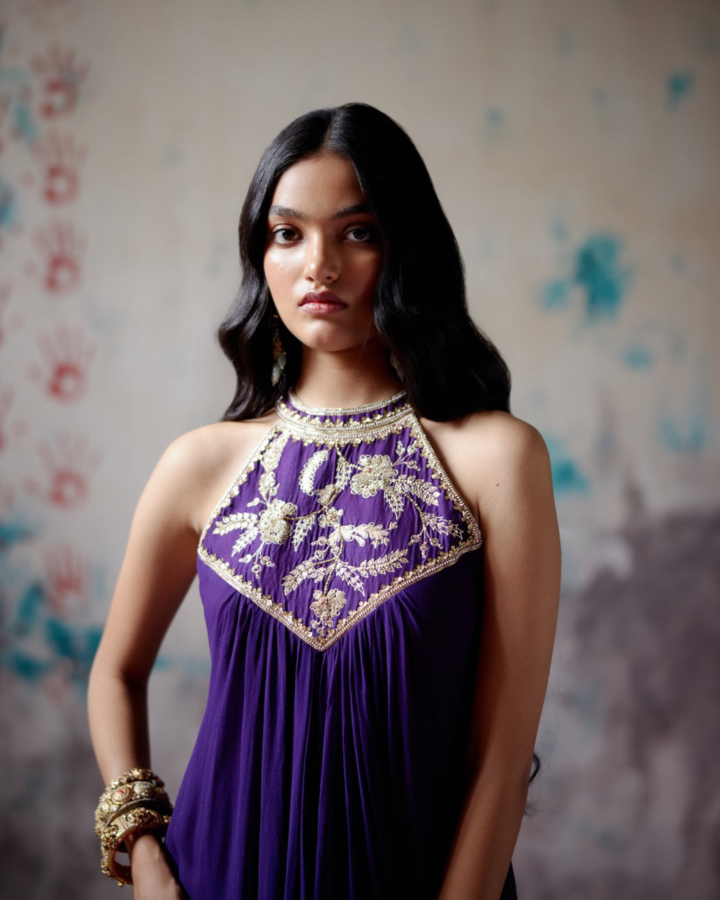 fitted lace wedding dress Purple Halter Neck Dress fitted lace wedding dress Purple Halter Neck Dress
