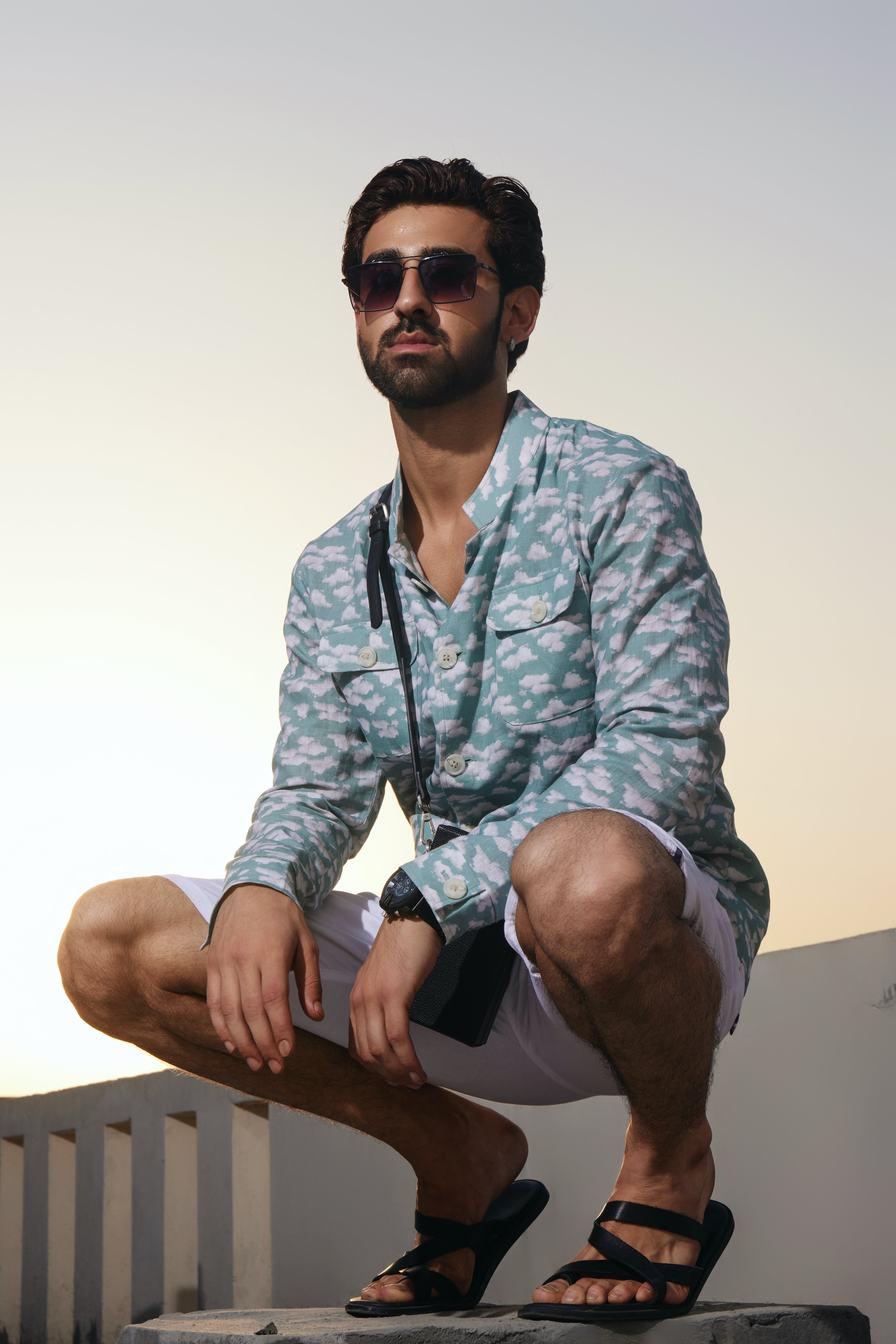 Cloud Print Shacket