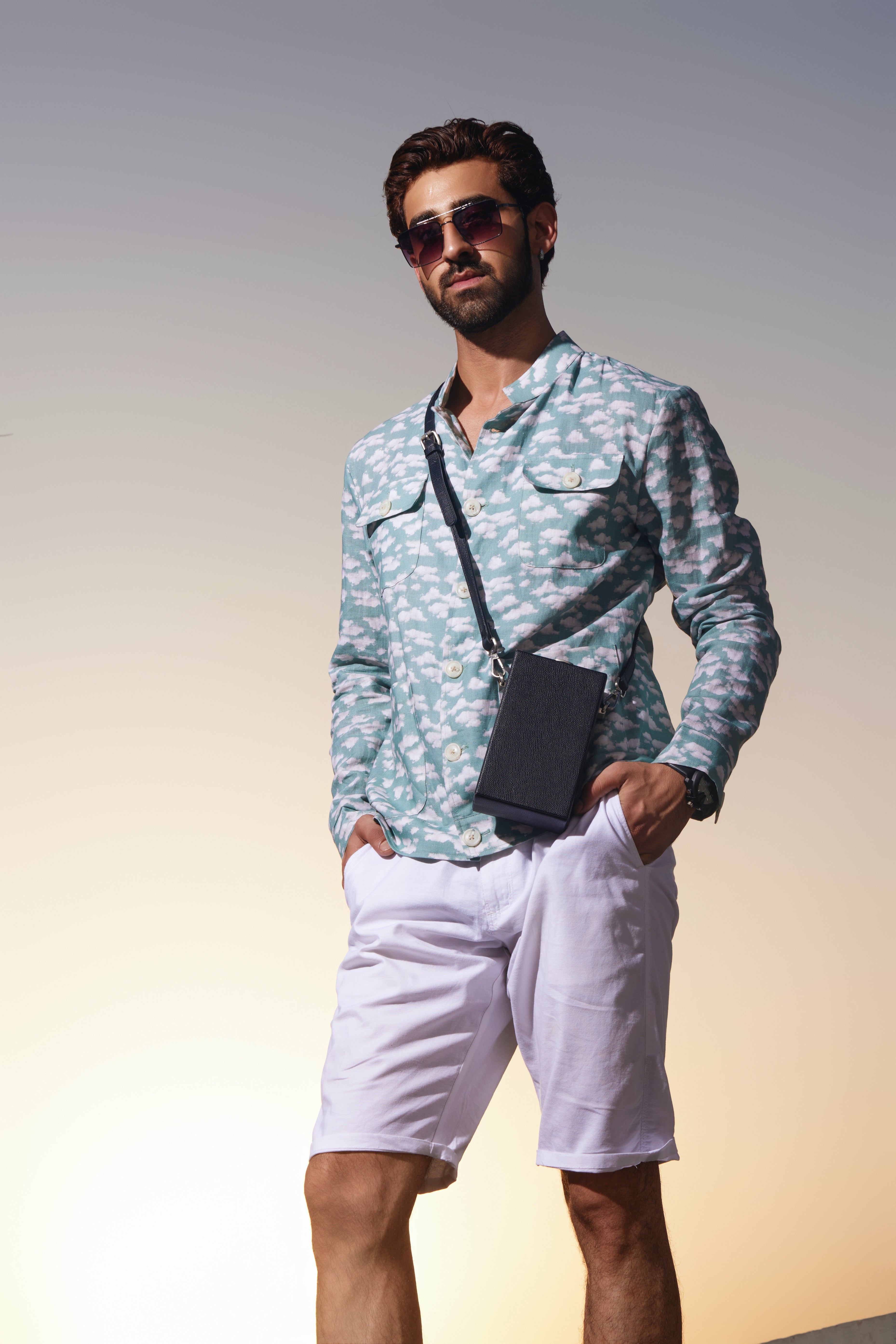 Cloud Print Shacket