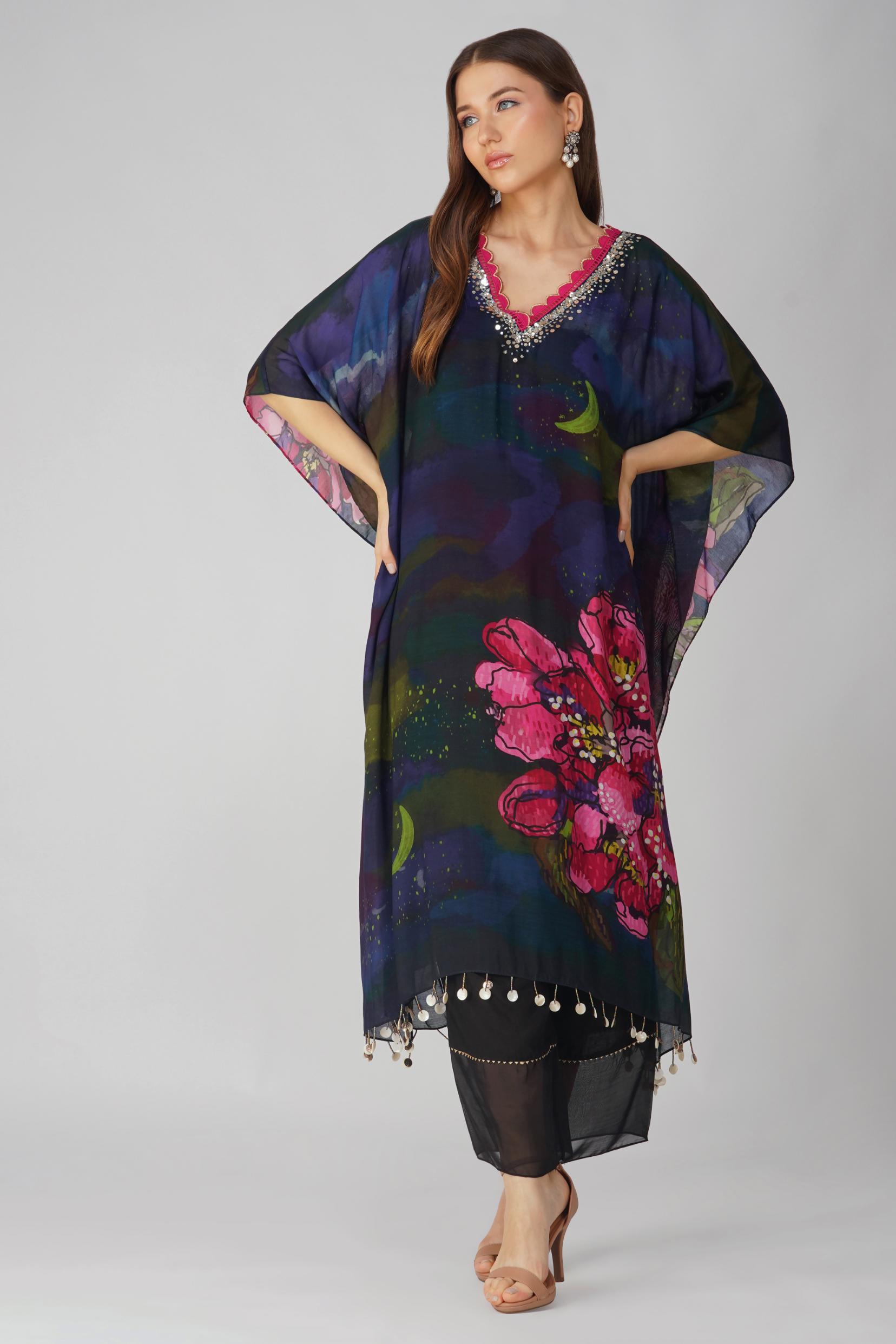 BIG FLOWER KAFTAN SET