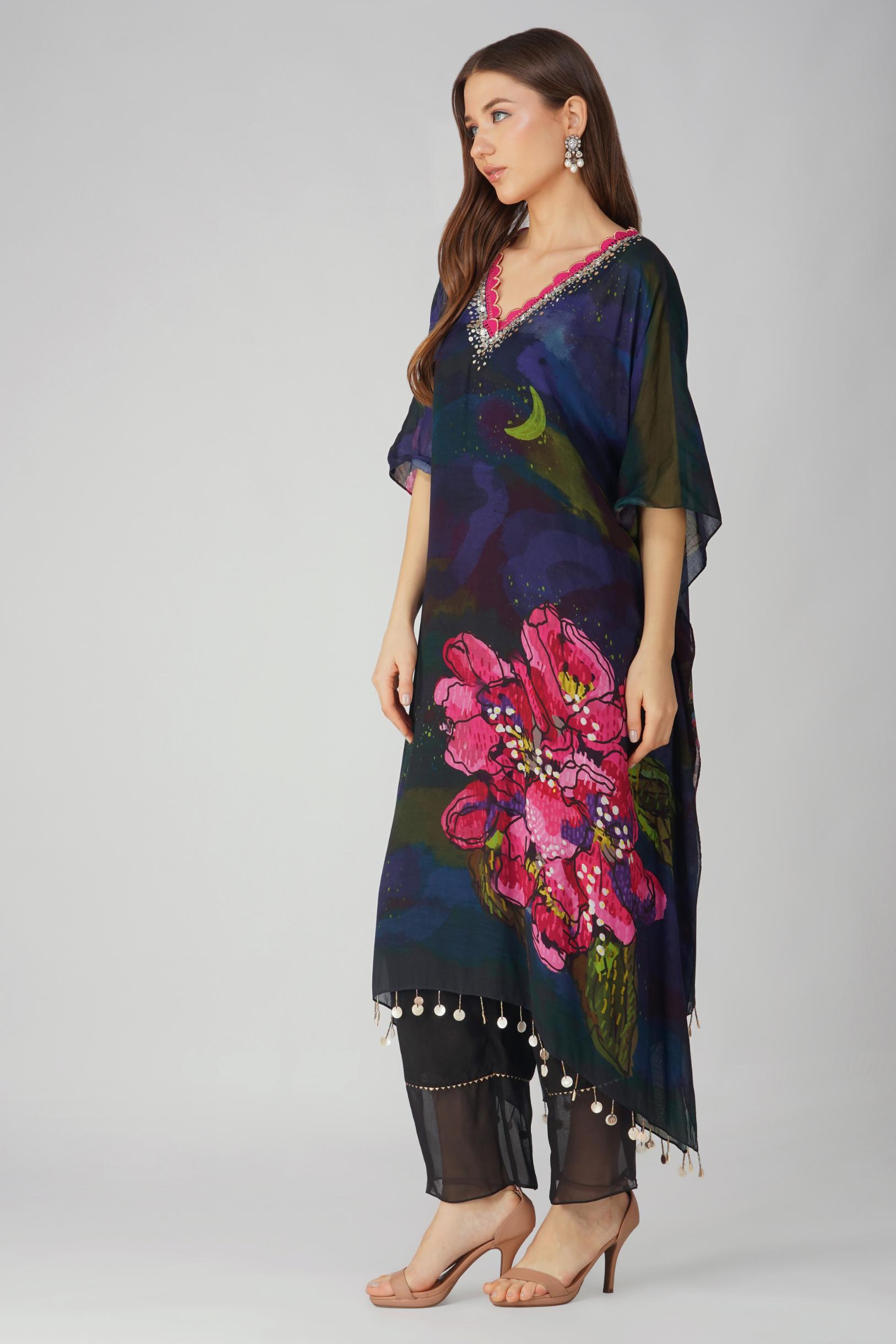 BIG FLOWER KAFTAN SET