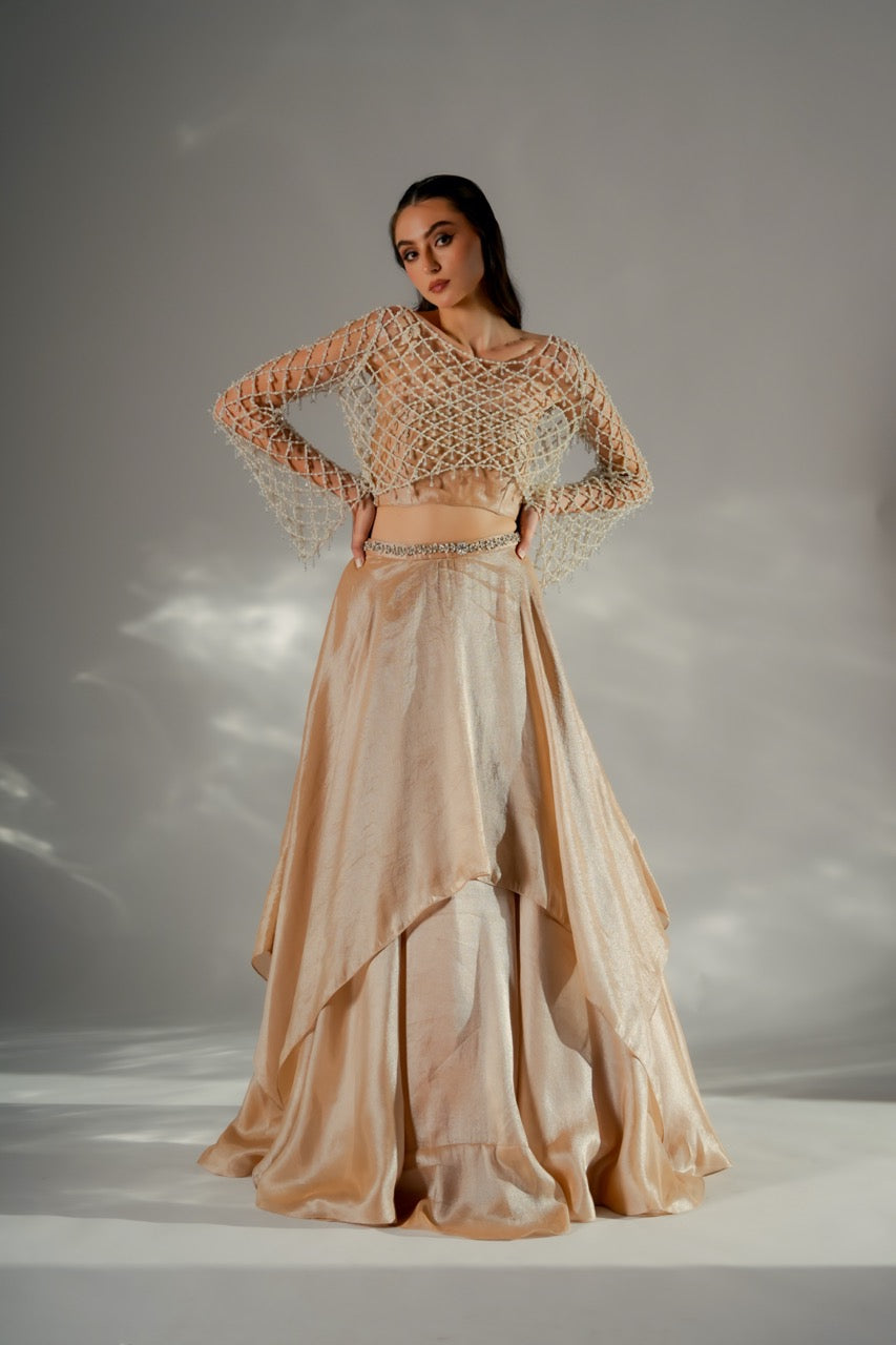 Celeste Drape skirt co-ord set