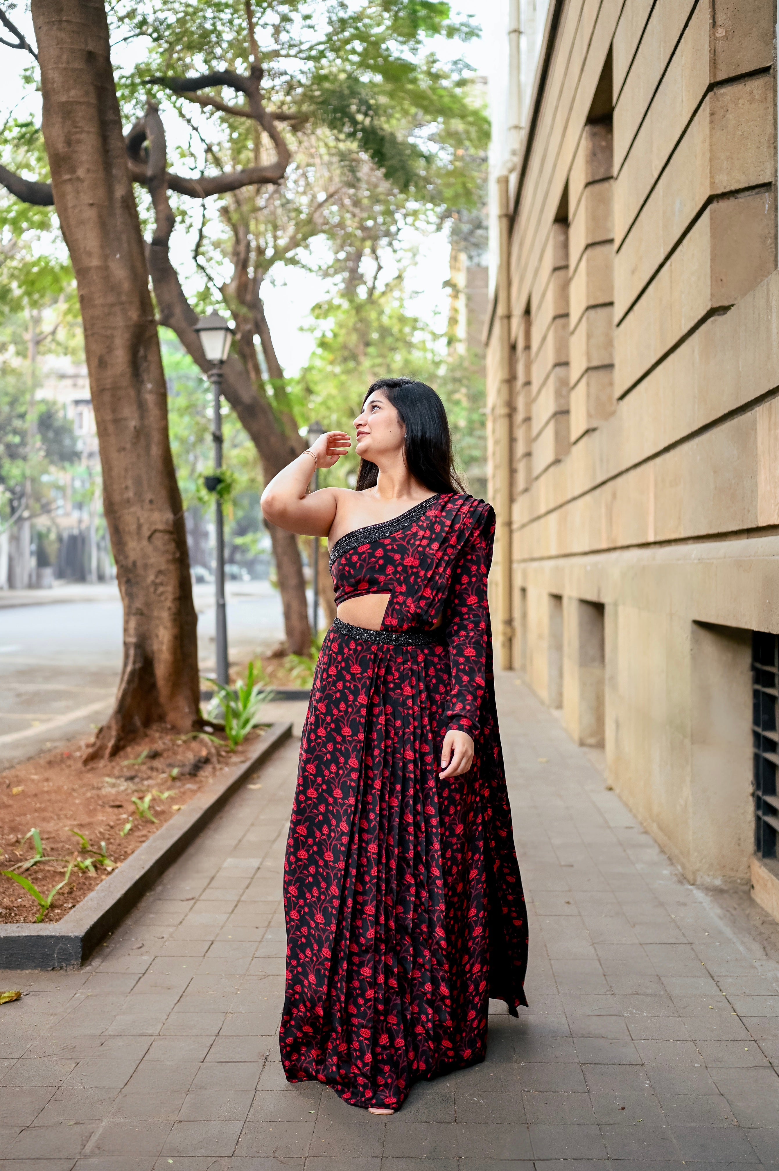 pleated saree dress Blue Ready Pleated Saree With Cutdana And Sequins Work| KALKI Fashion India