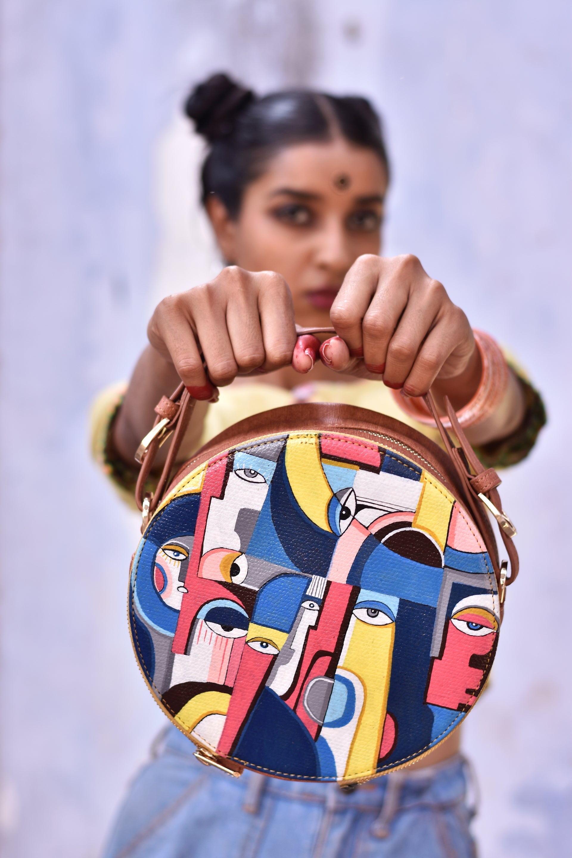 Abstract Nazar Round Sling Bag