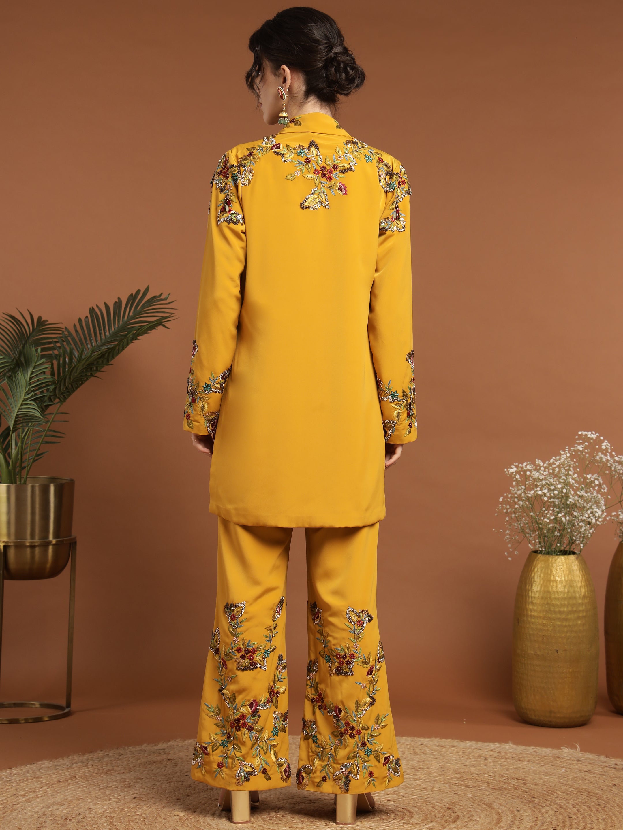 Mustard Yellow Jacket Set