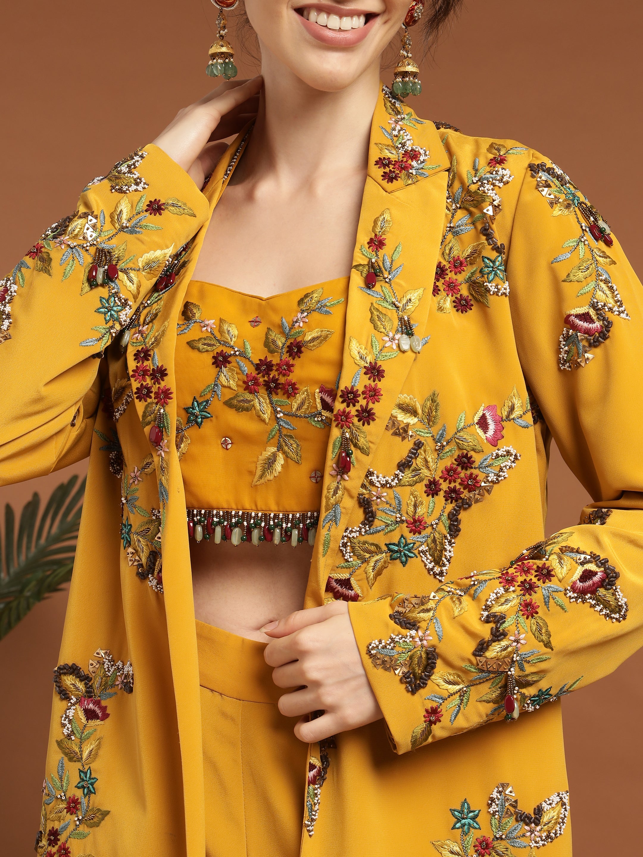 Mustard Yellow Jacket Set