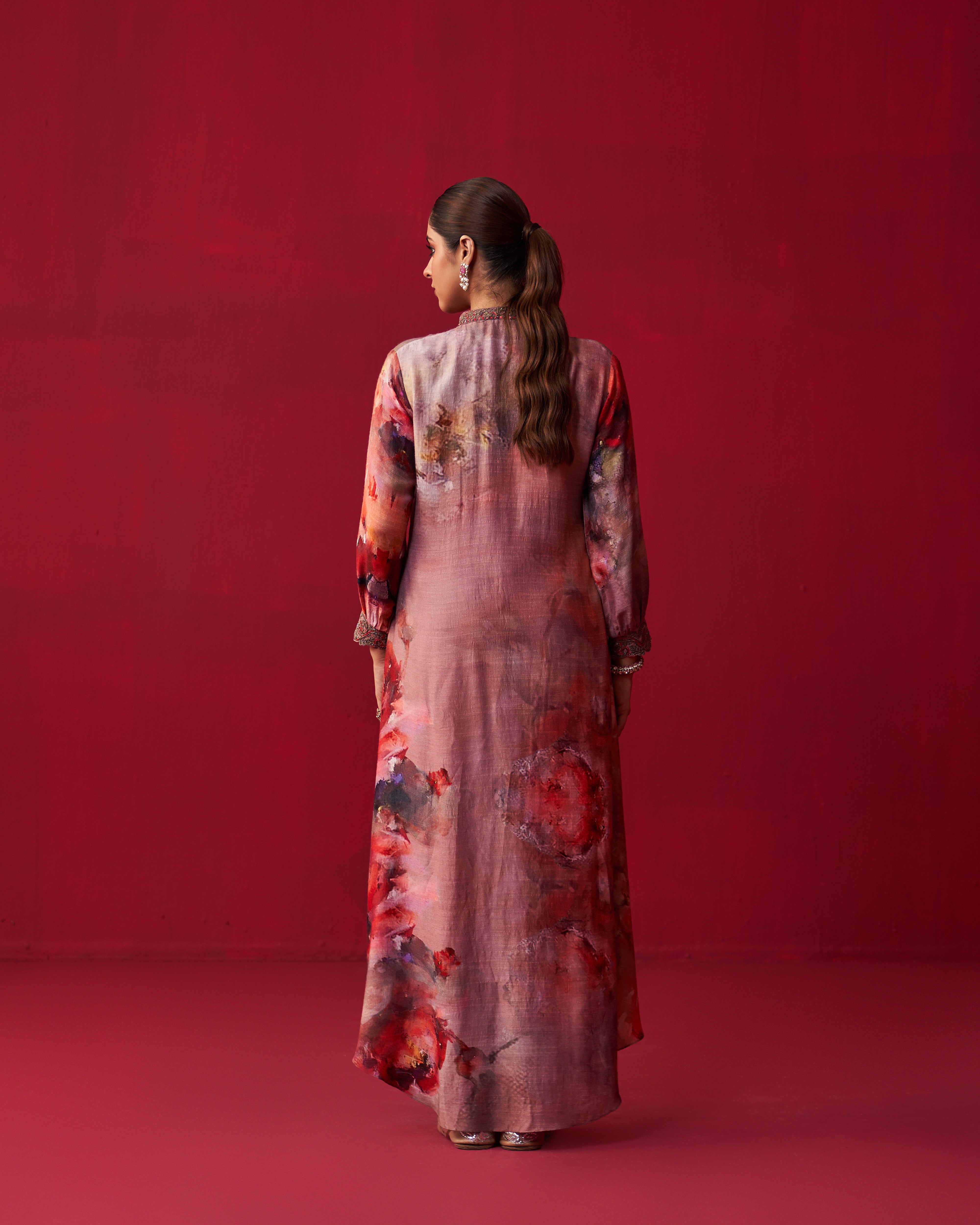 Metallic Bliss Shirt Style Tunic, and Dhoti Pants Set