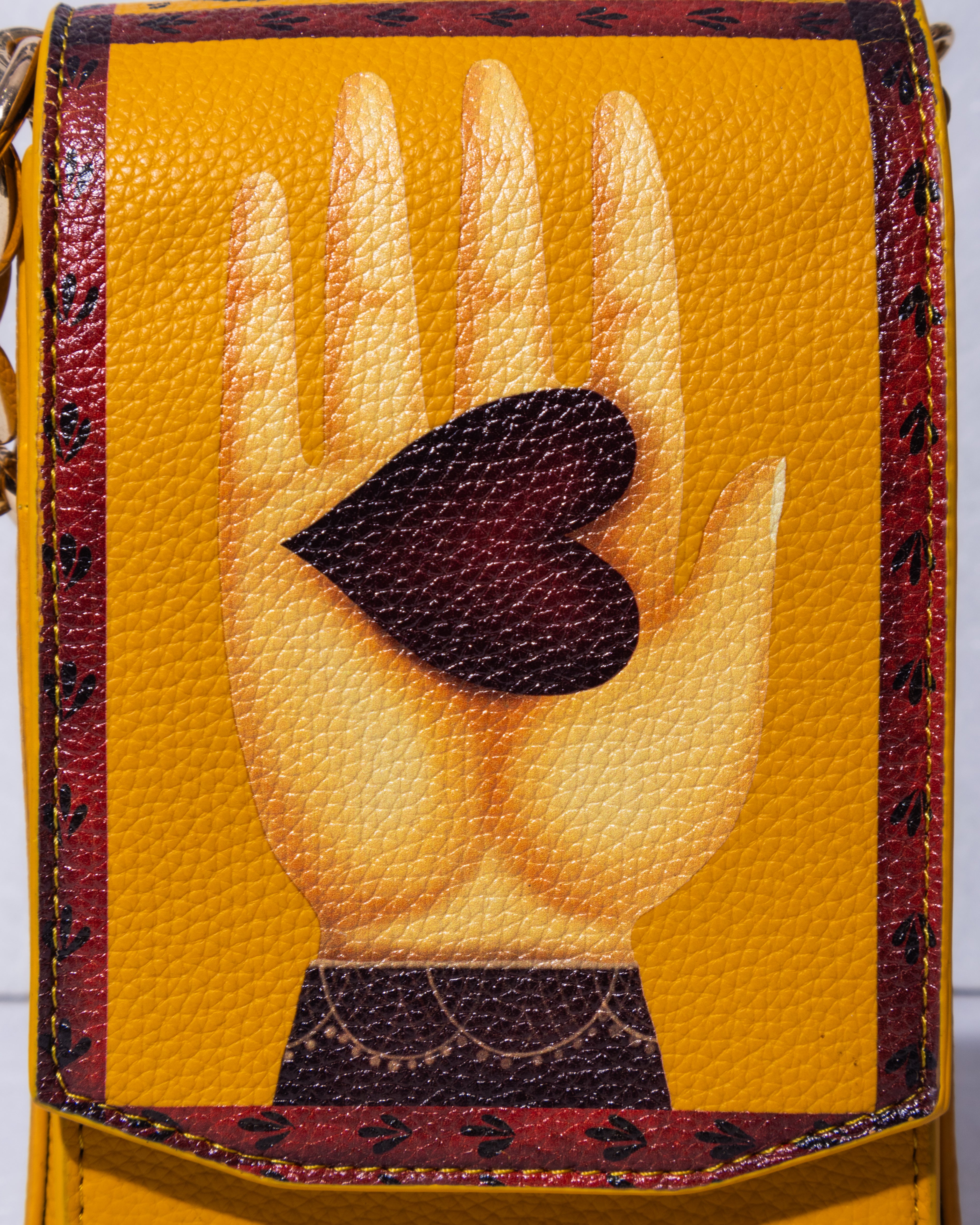 ABSTRACT BUNDLE TELEPHONE BAG Yellow