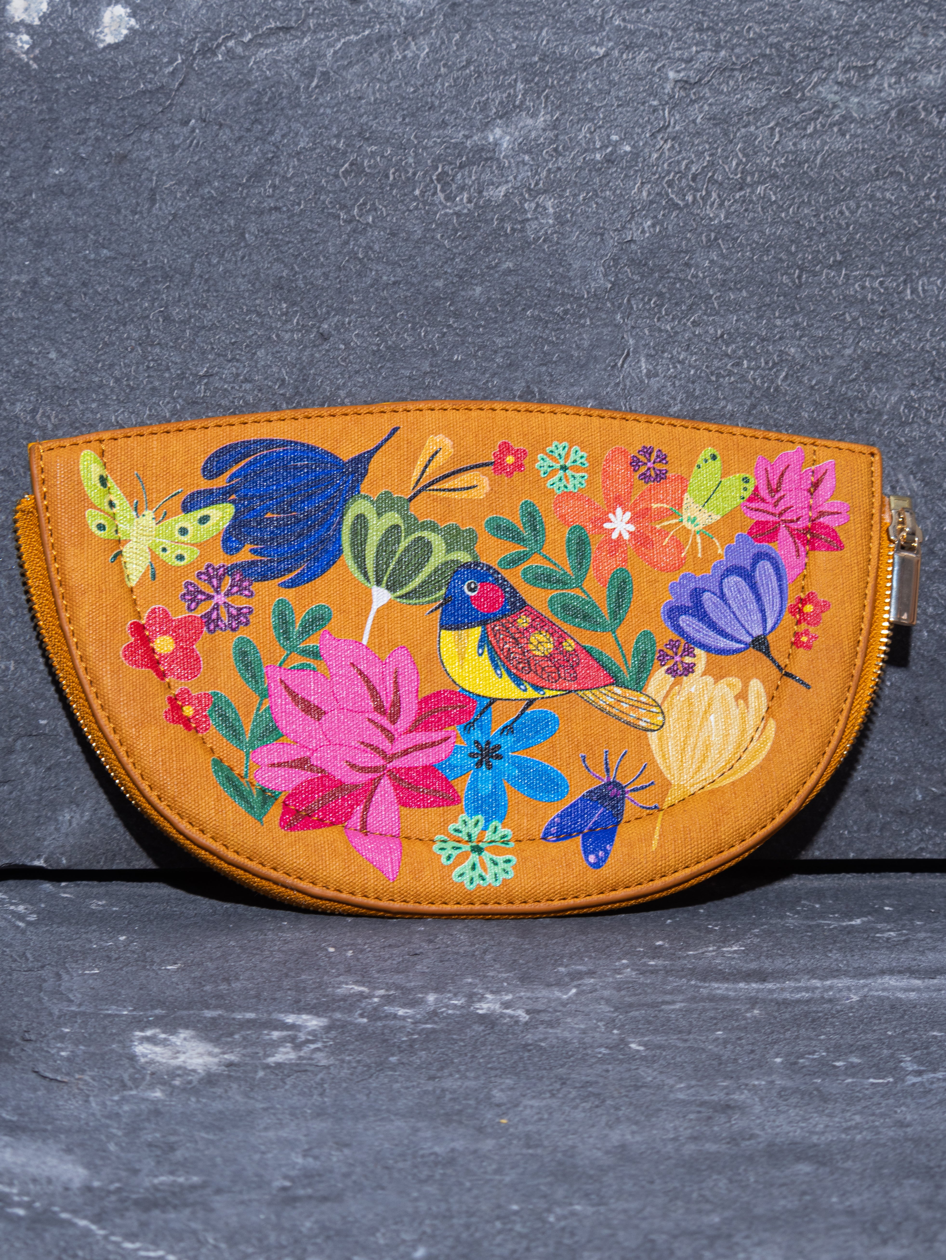 FLORAL BUNDLE HALF MOON BAG Yellow
