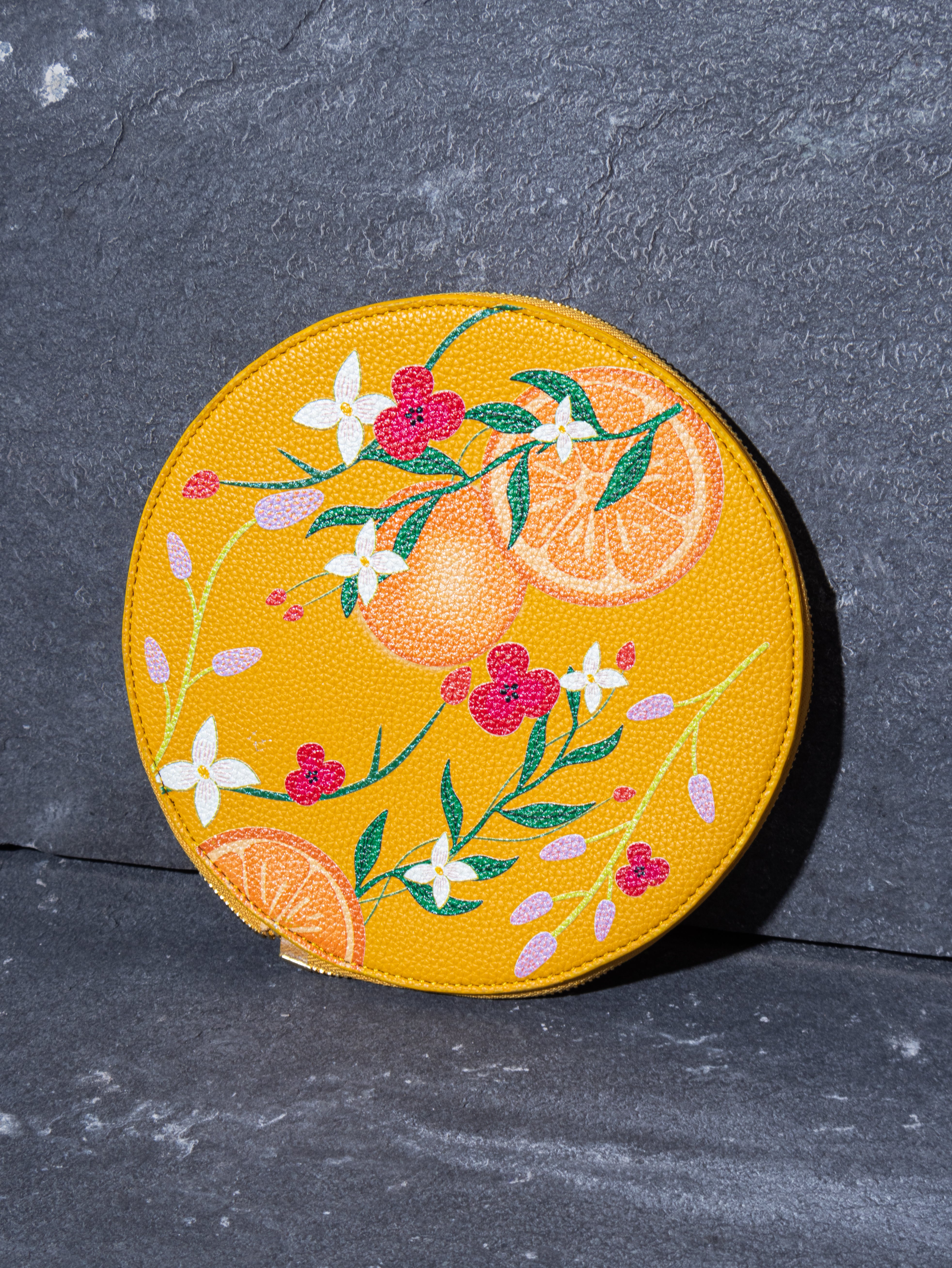 ABSTRACT BUNDLE ROUND BAG Yellow