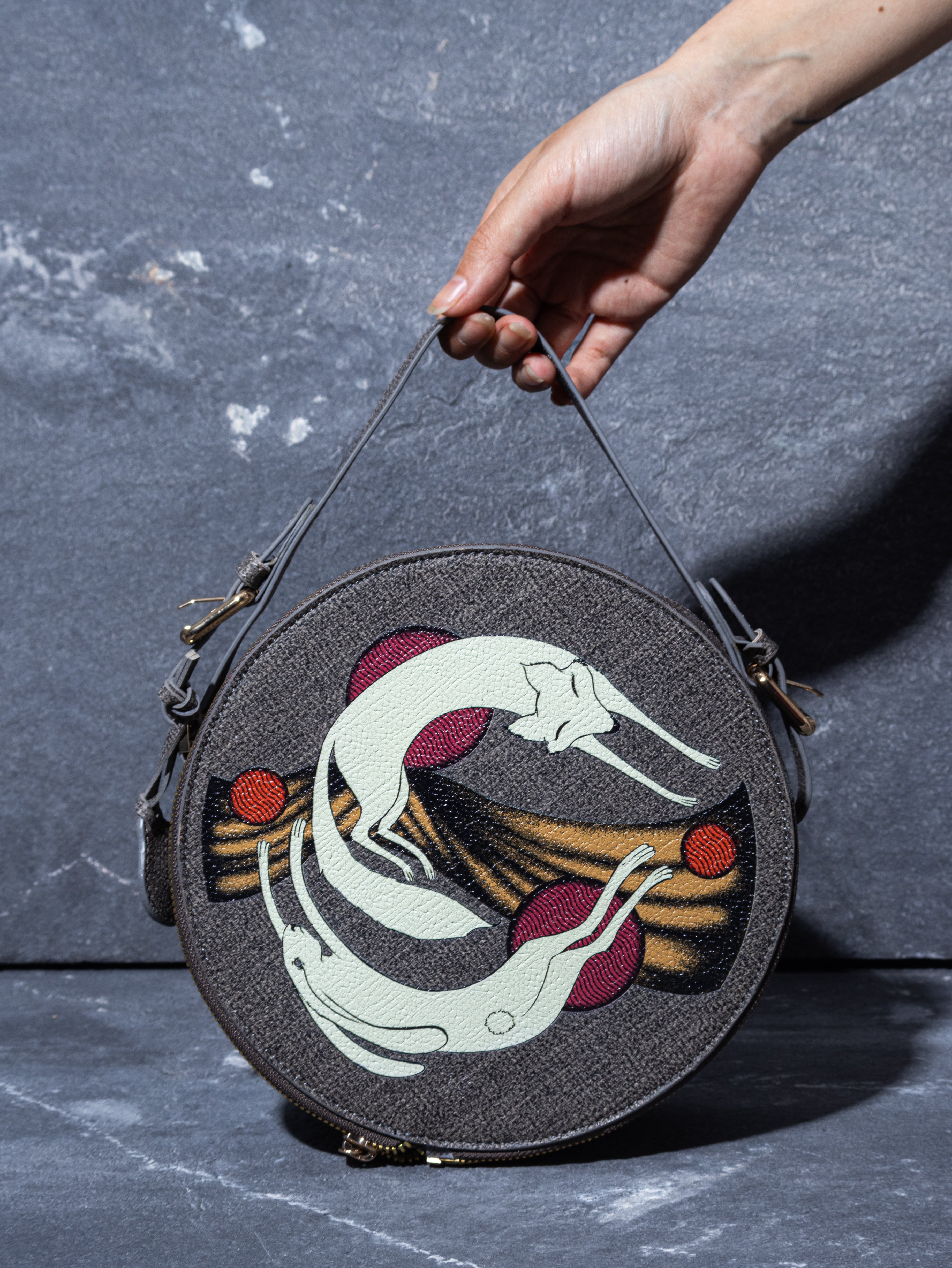 GRANDEUR BUNDLE ROUND BAG Grey