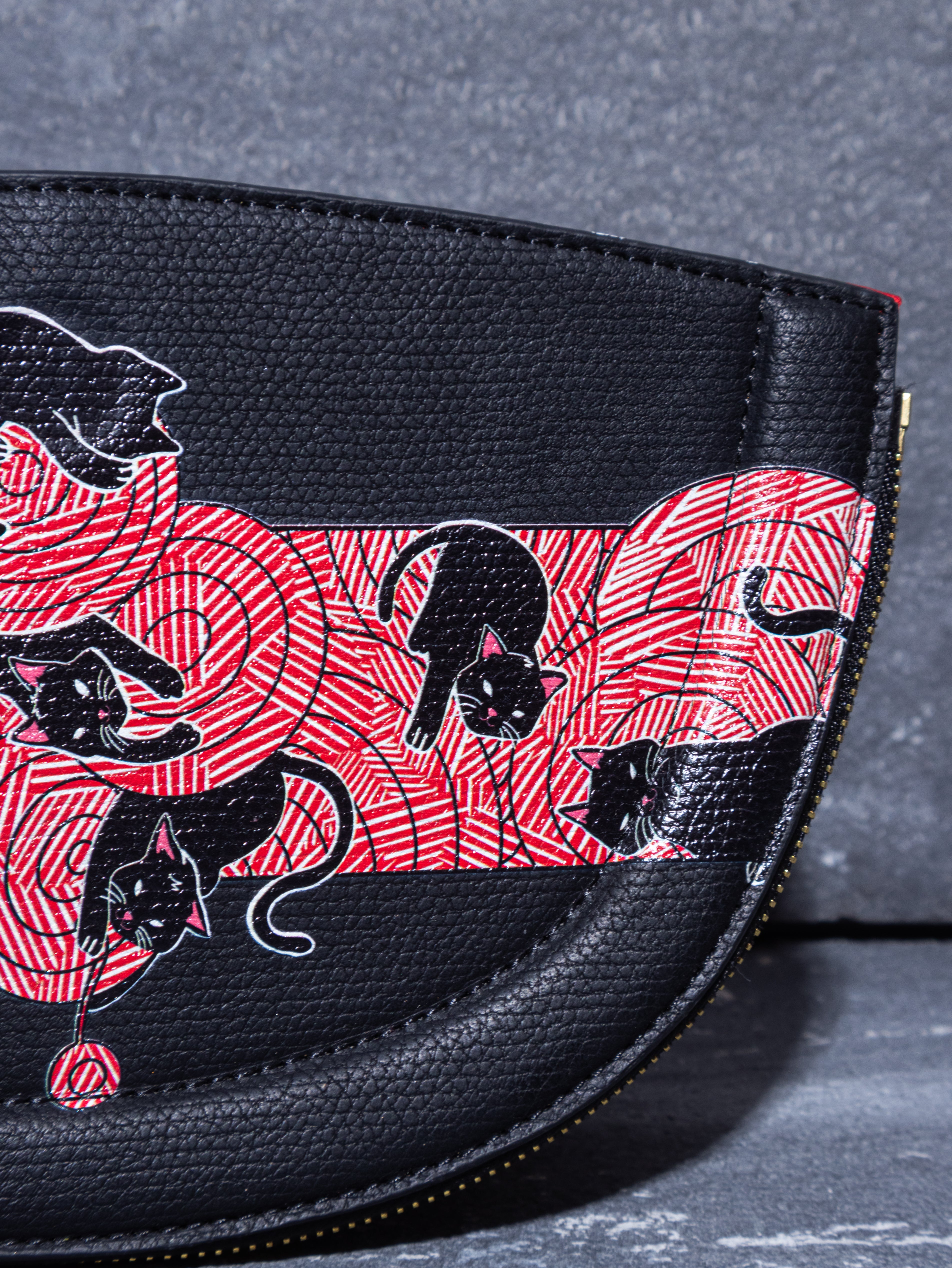The Knitty Kitties Half Moon Sling Bag