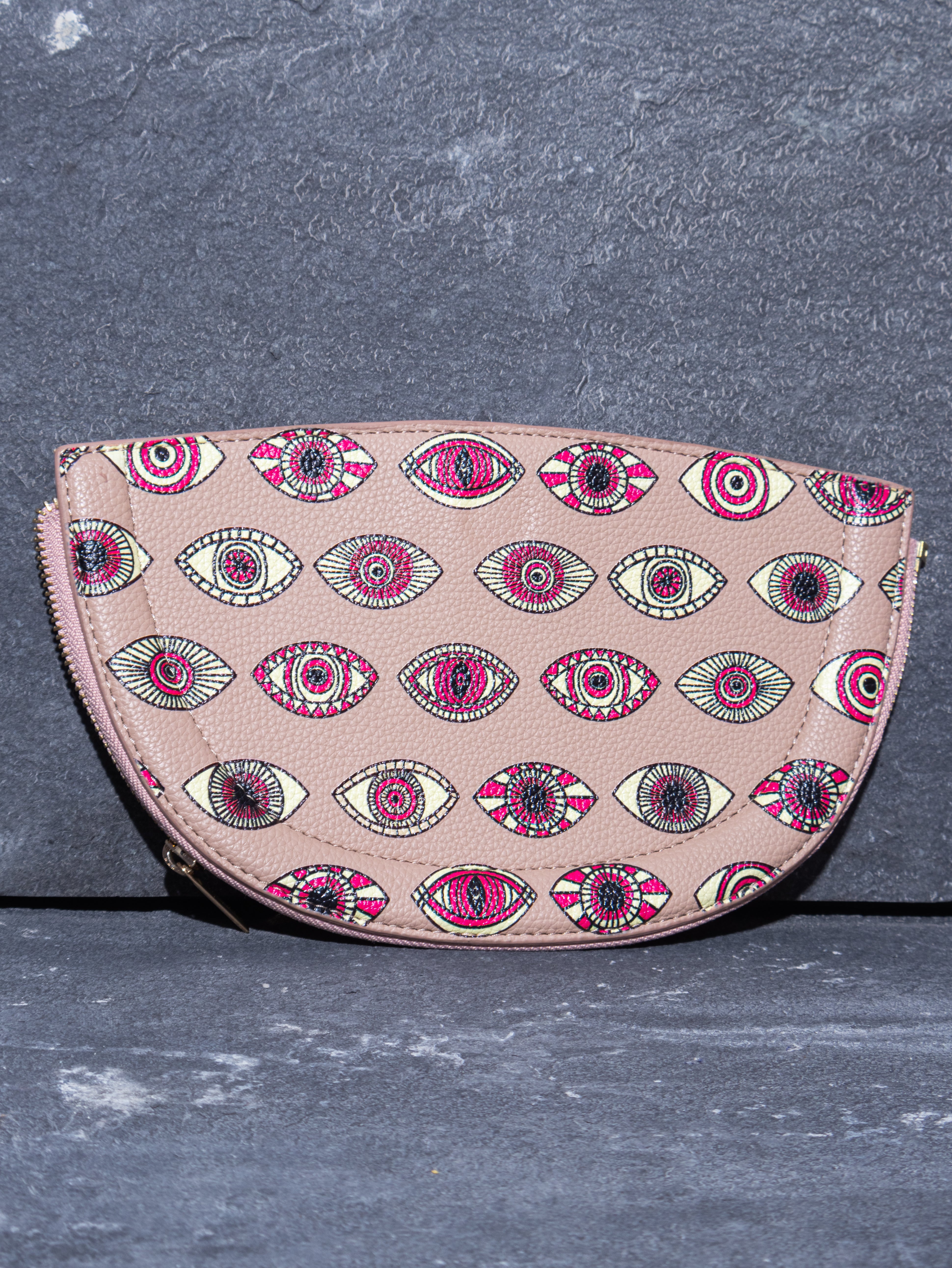 ABSTRACT BUNDLE HALF MOON BAG Pink
