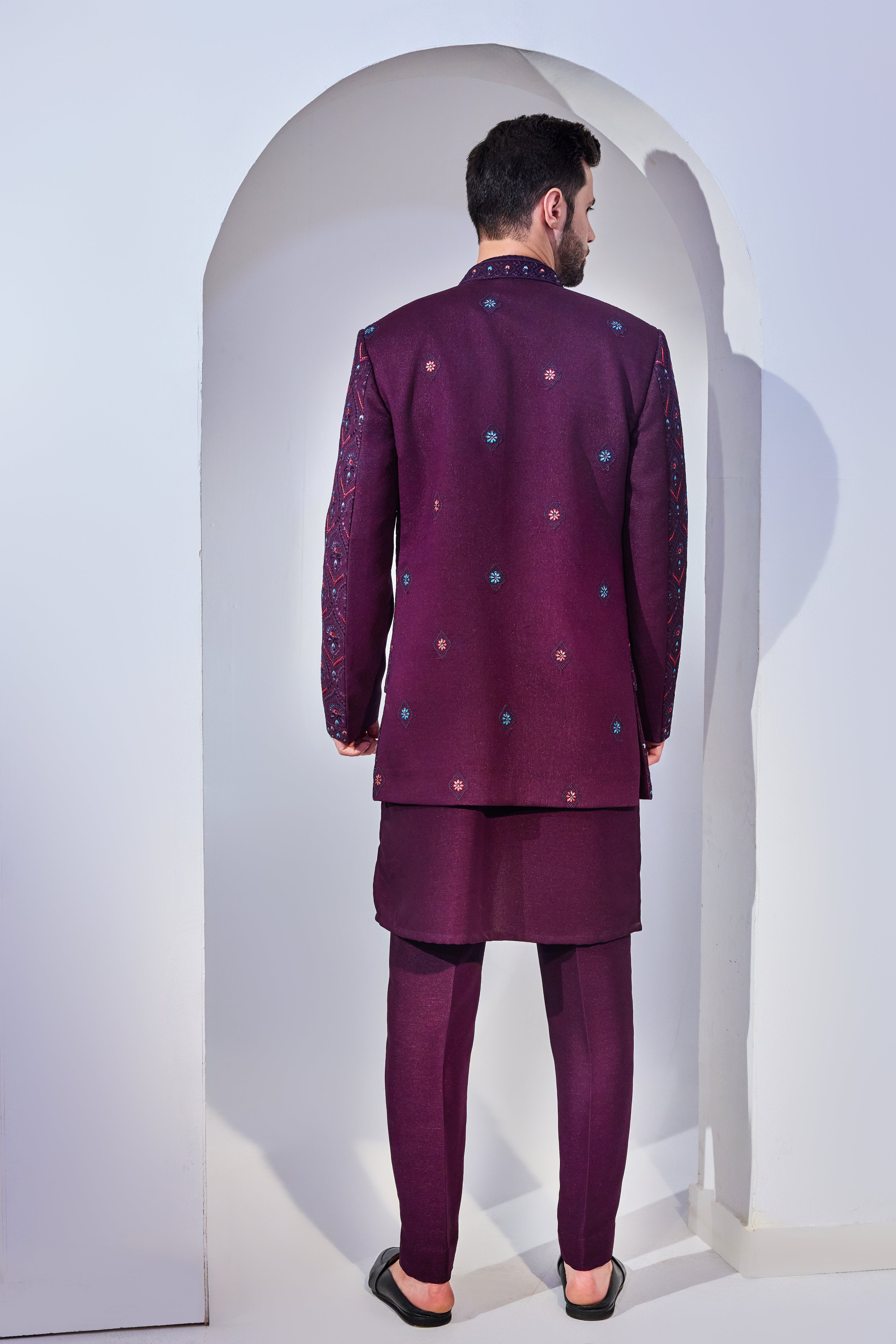 Wine Indo With Kurta And Pant