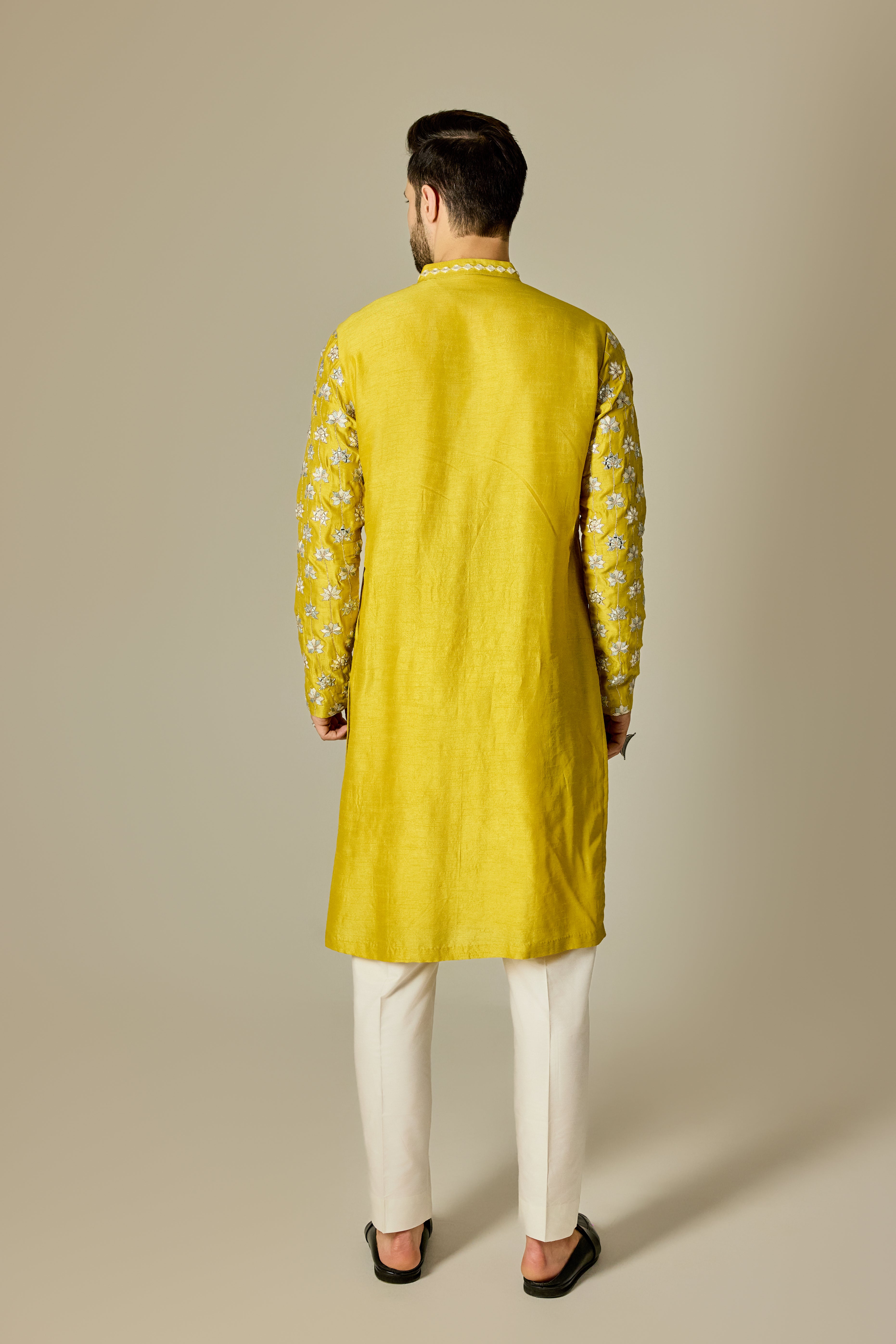 Yellow Mirror Kurta Set