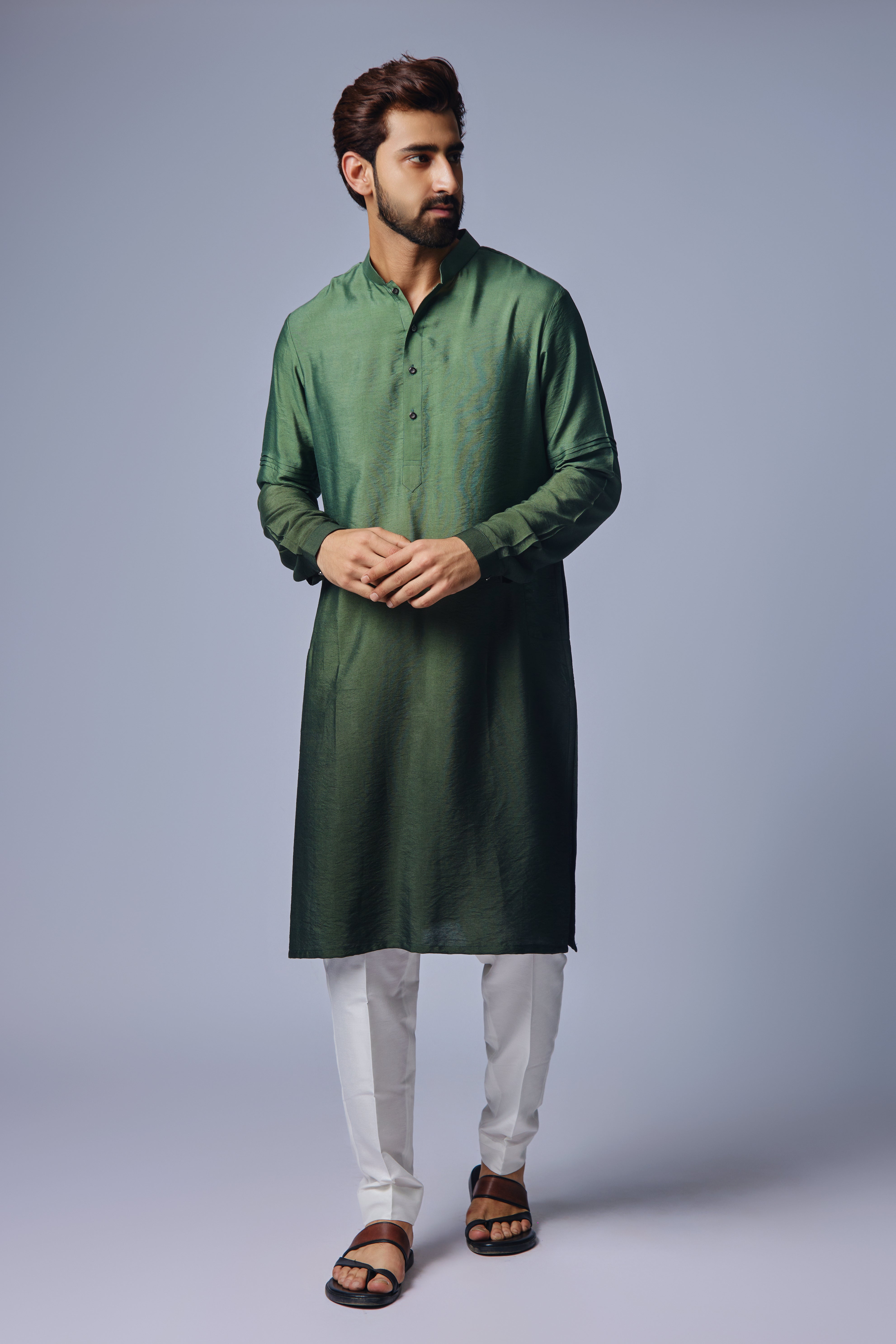 Green Ombre Kurta Set
