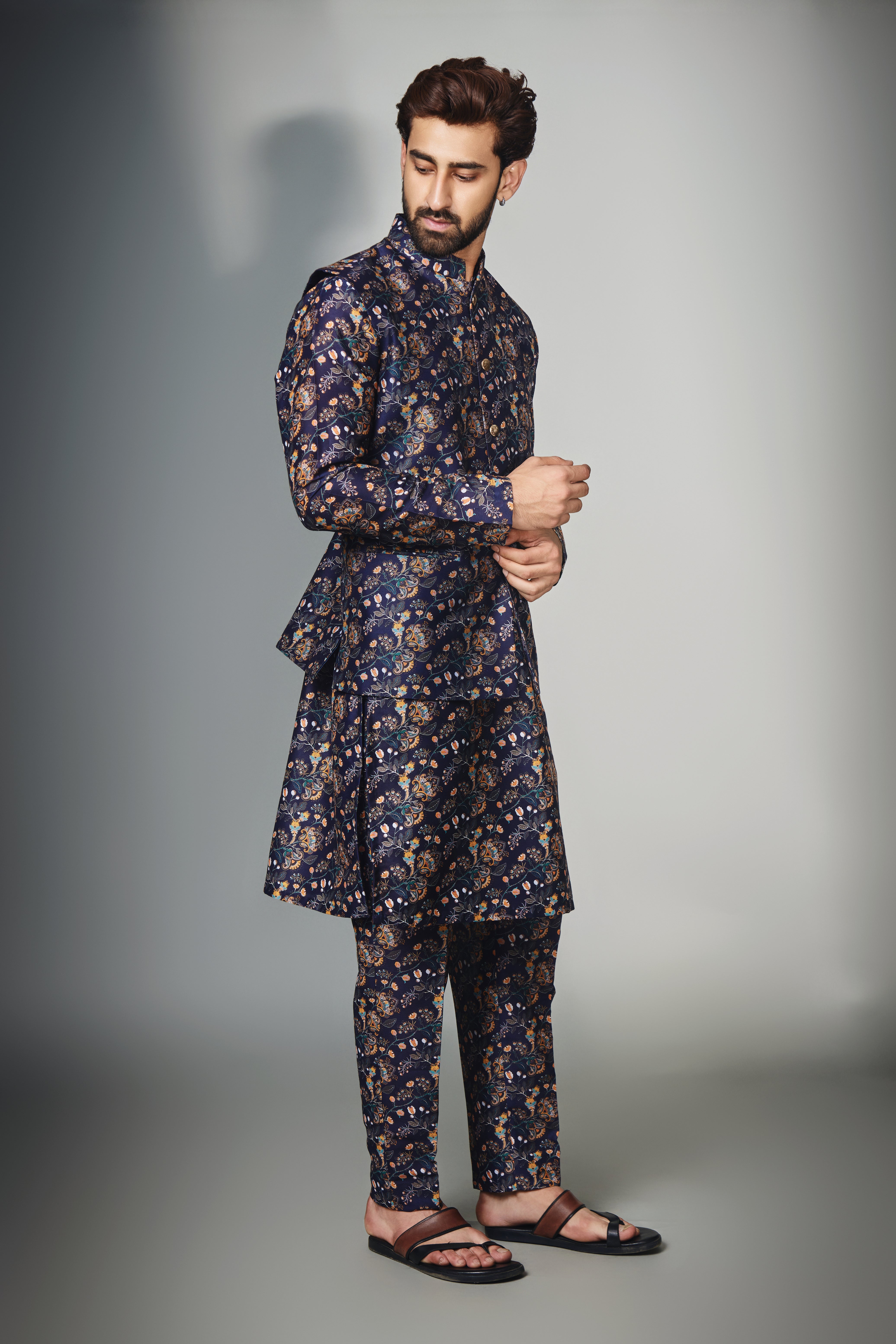 Blue Floral Bundi Set