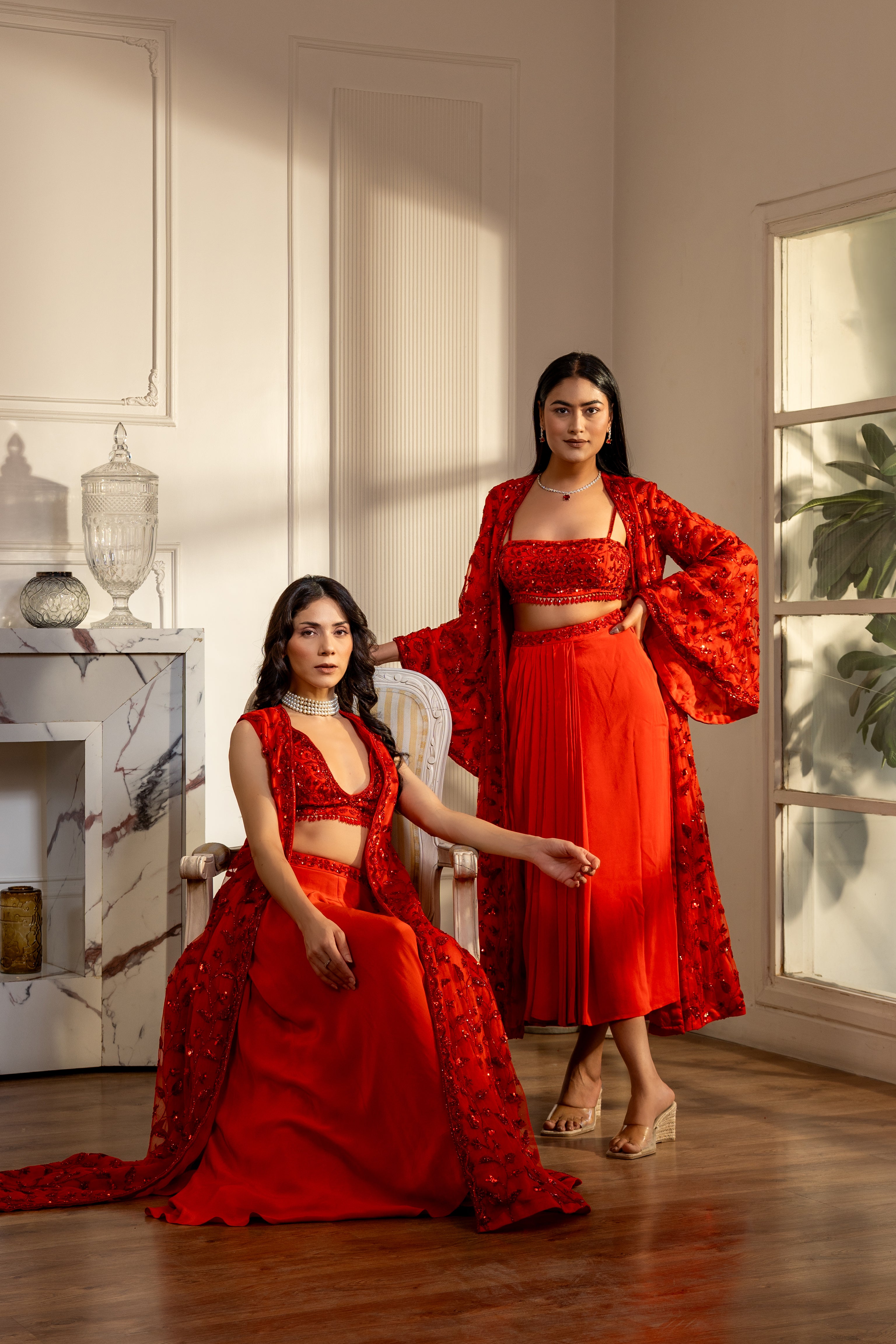 Regal Scarlet sharara set
