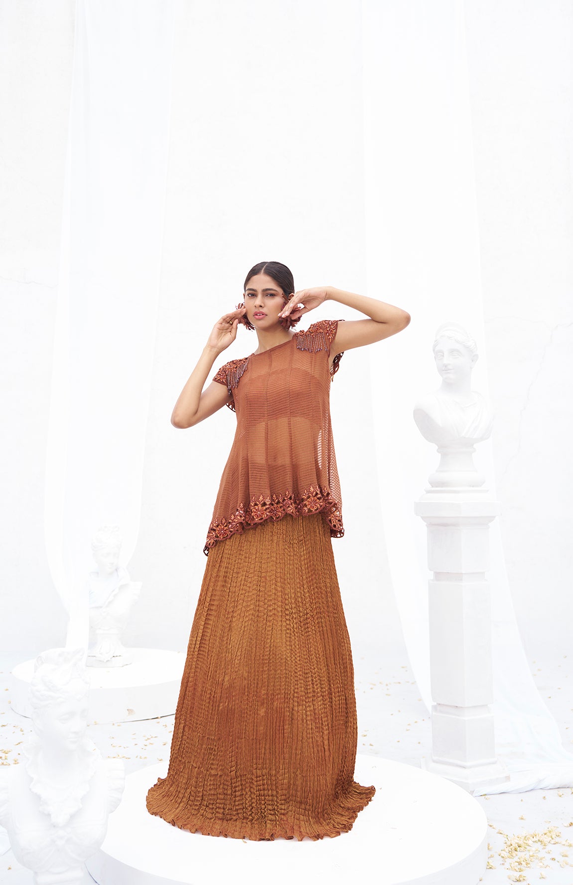 Shubhra- Umbrella skirt set S