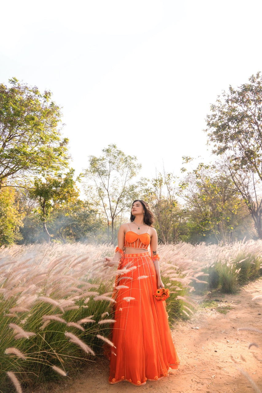 Marigold Muse Lehenga