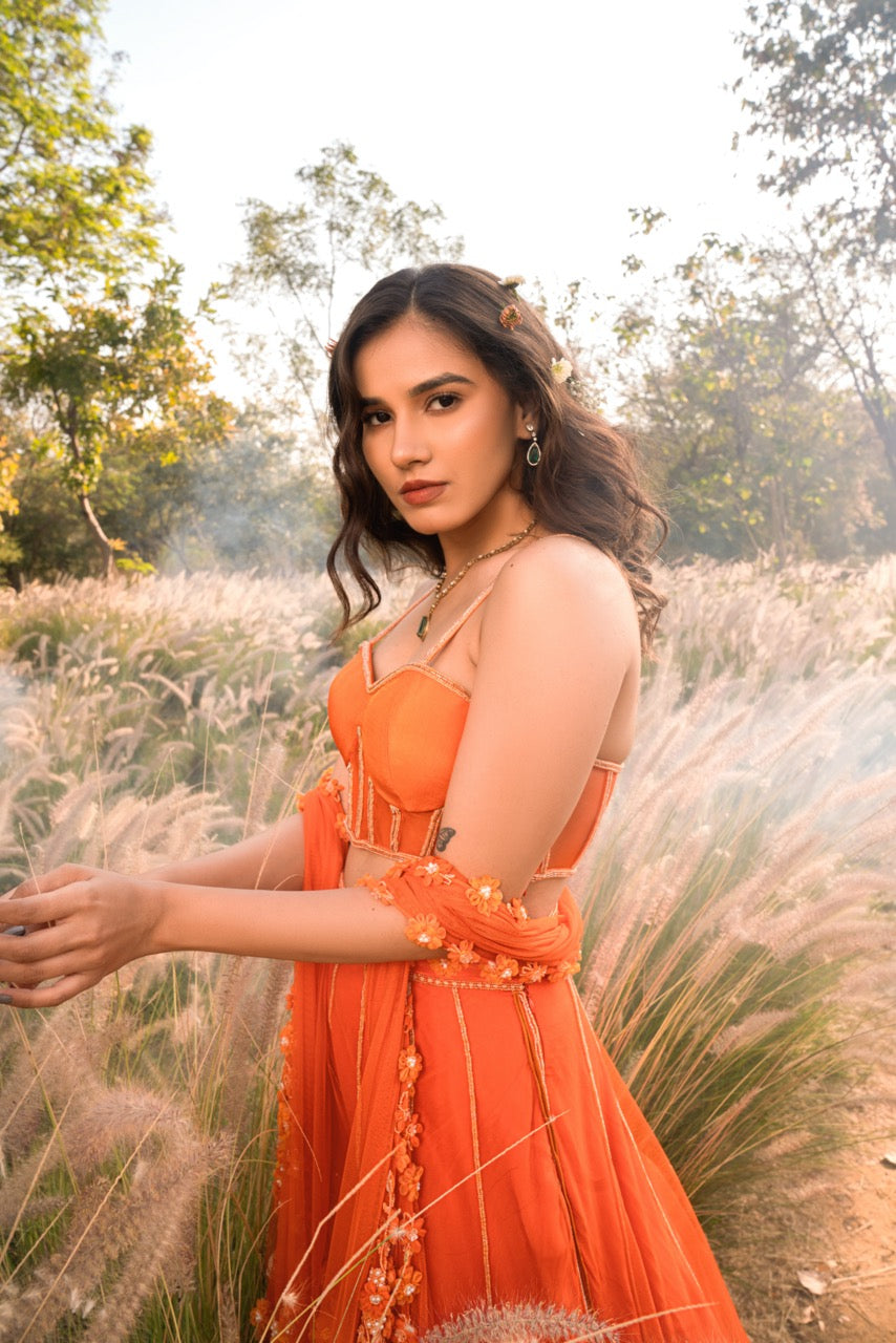 Marigold Muse Lehenga