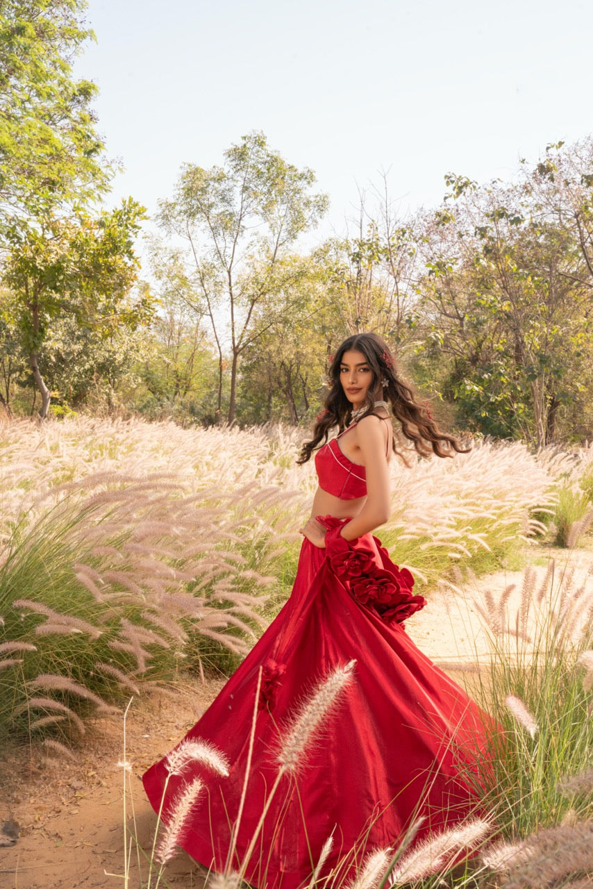 Rouge Bloom Lehenga