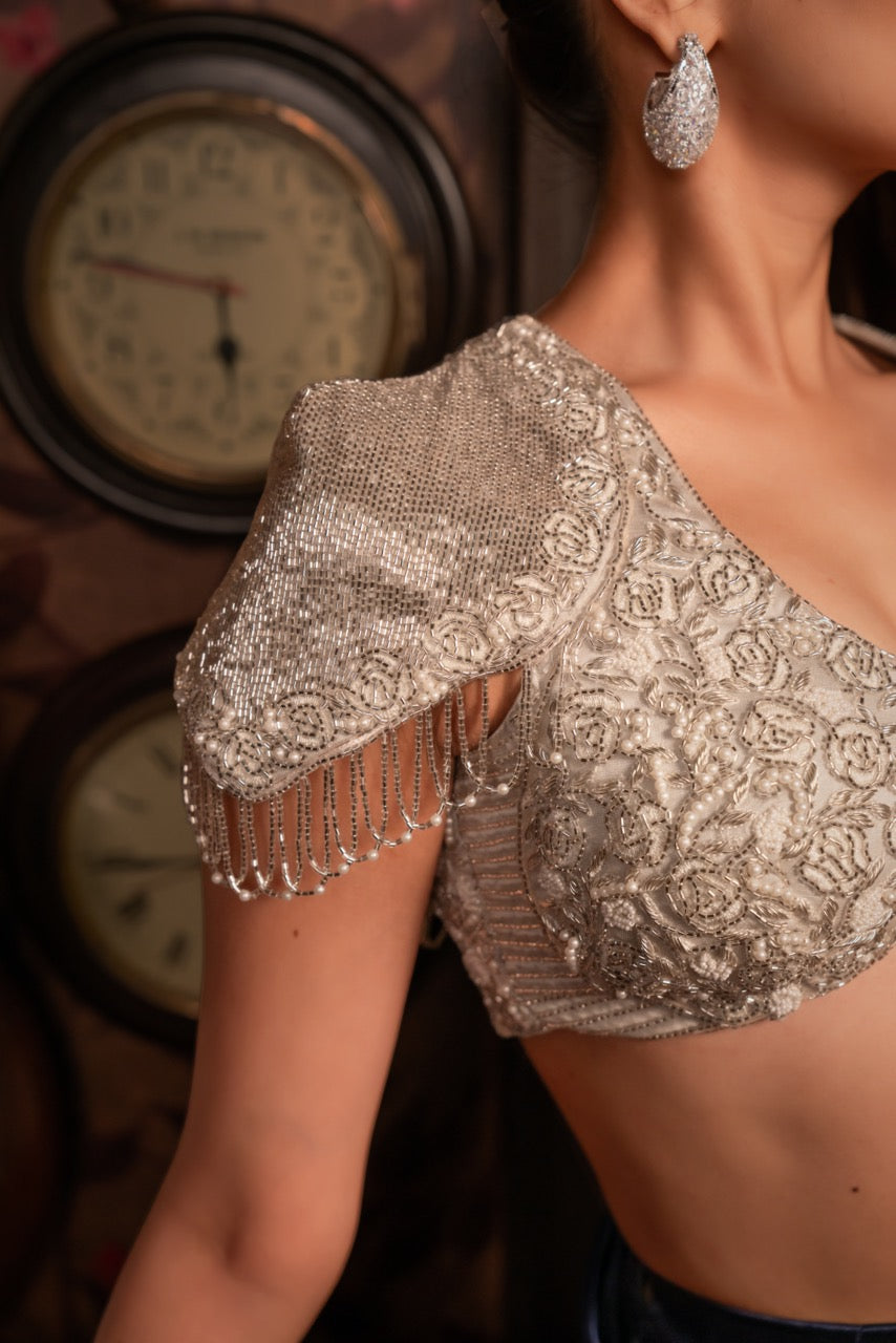 Sapphire Moonlit Saree