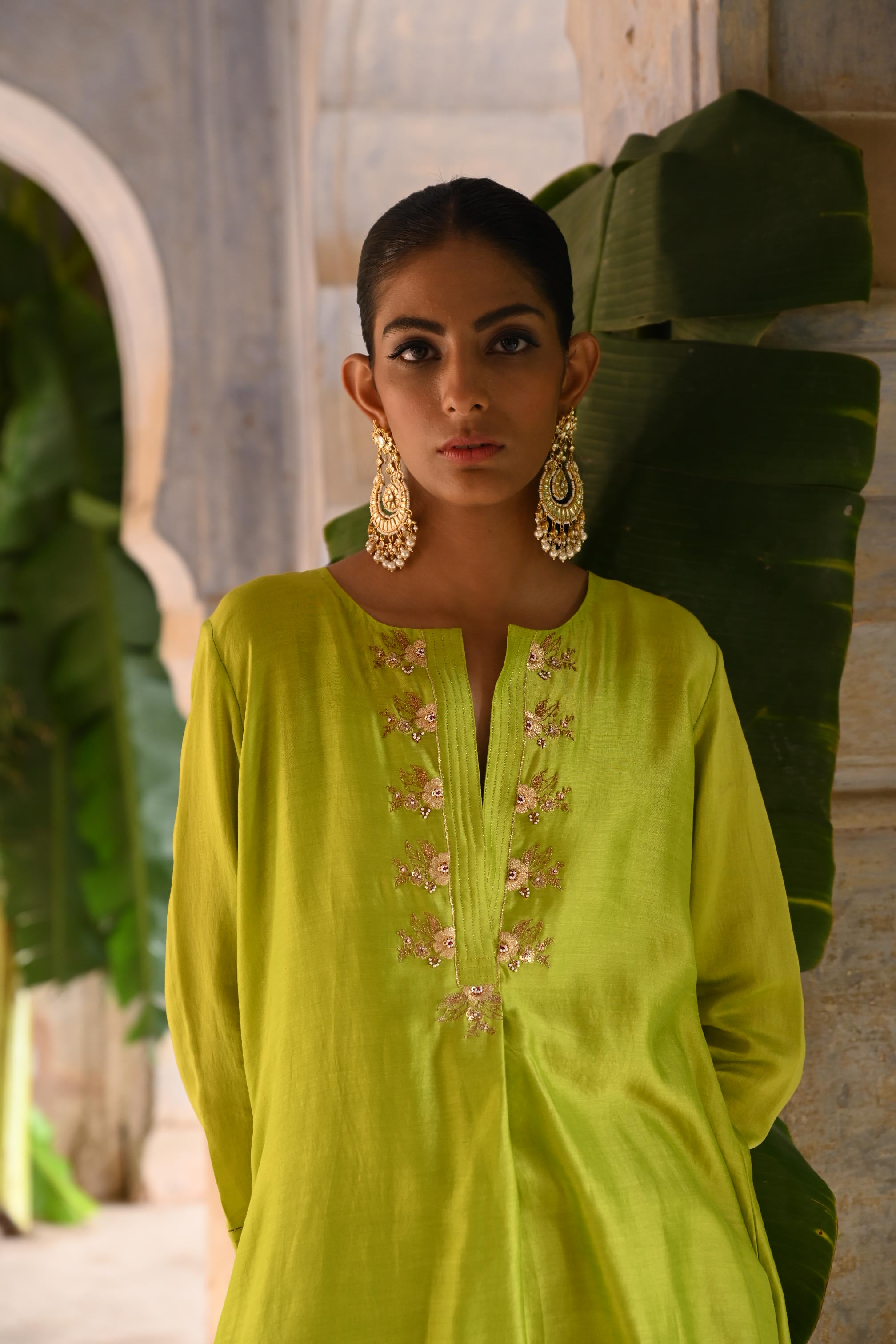 Lime Green co-ordinated kurta set