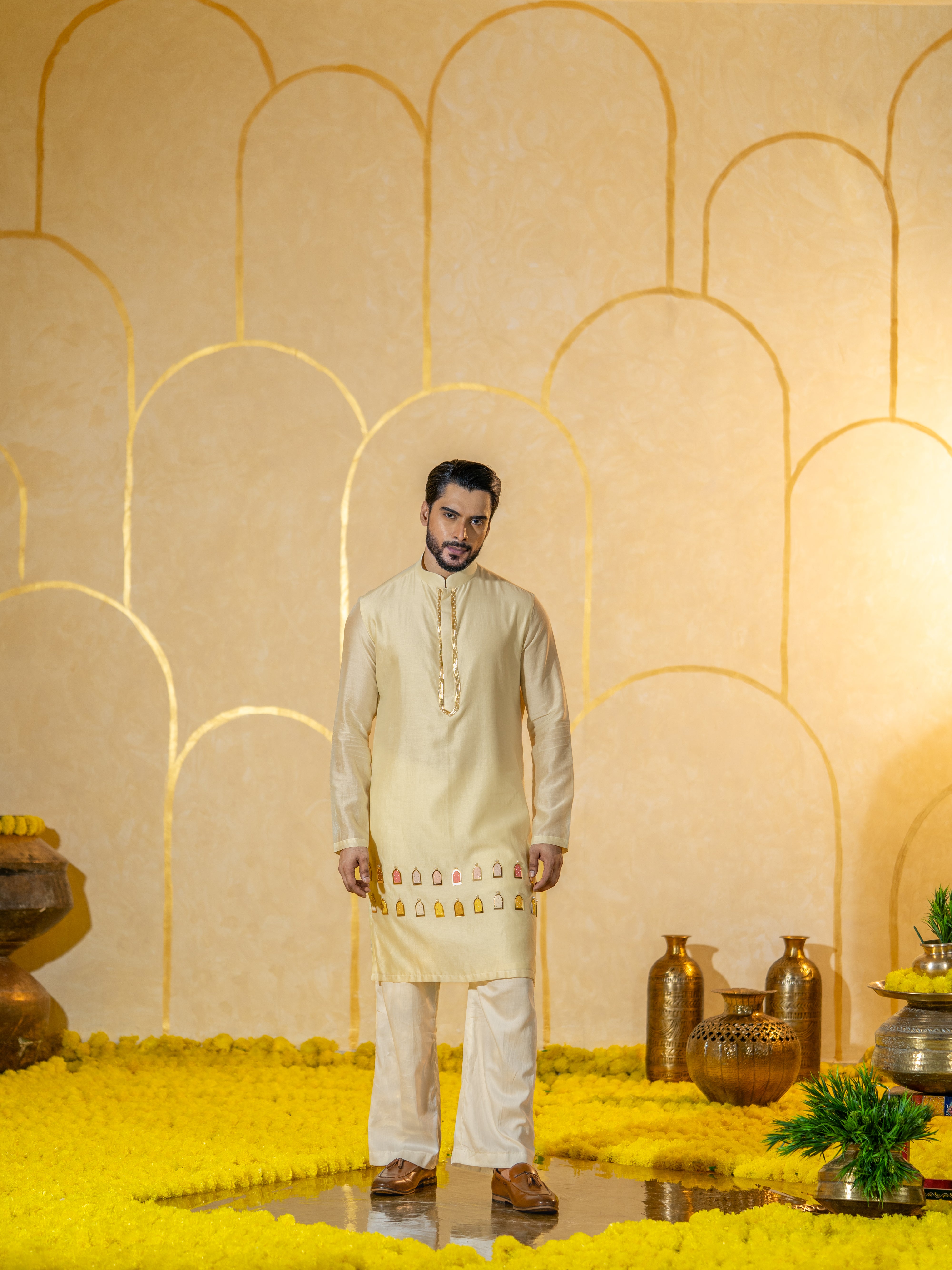 MultiColor Khidki Long kurta set
