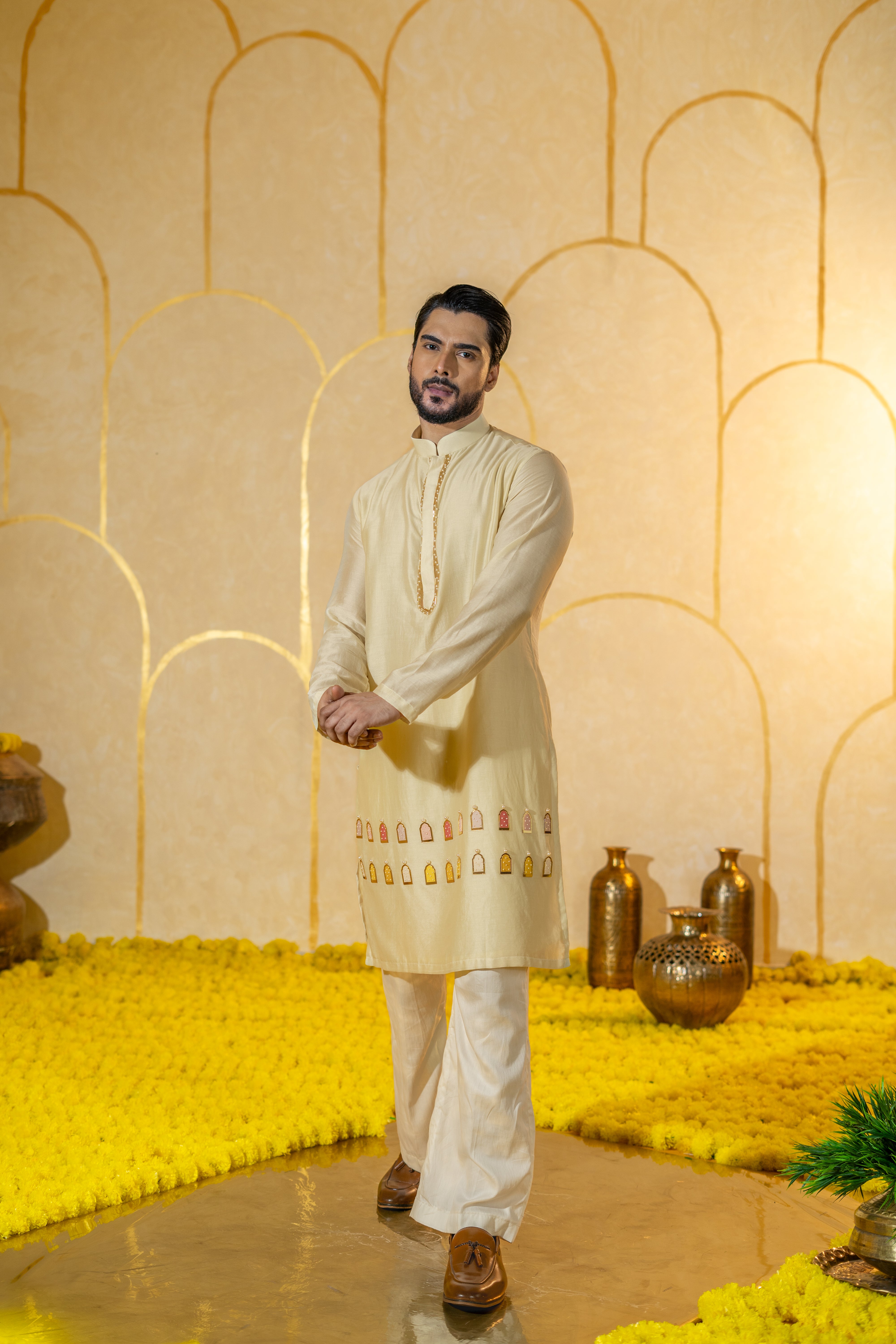 MultiColor Khidki Long kurta set