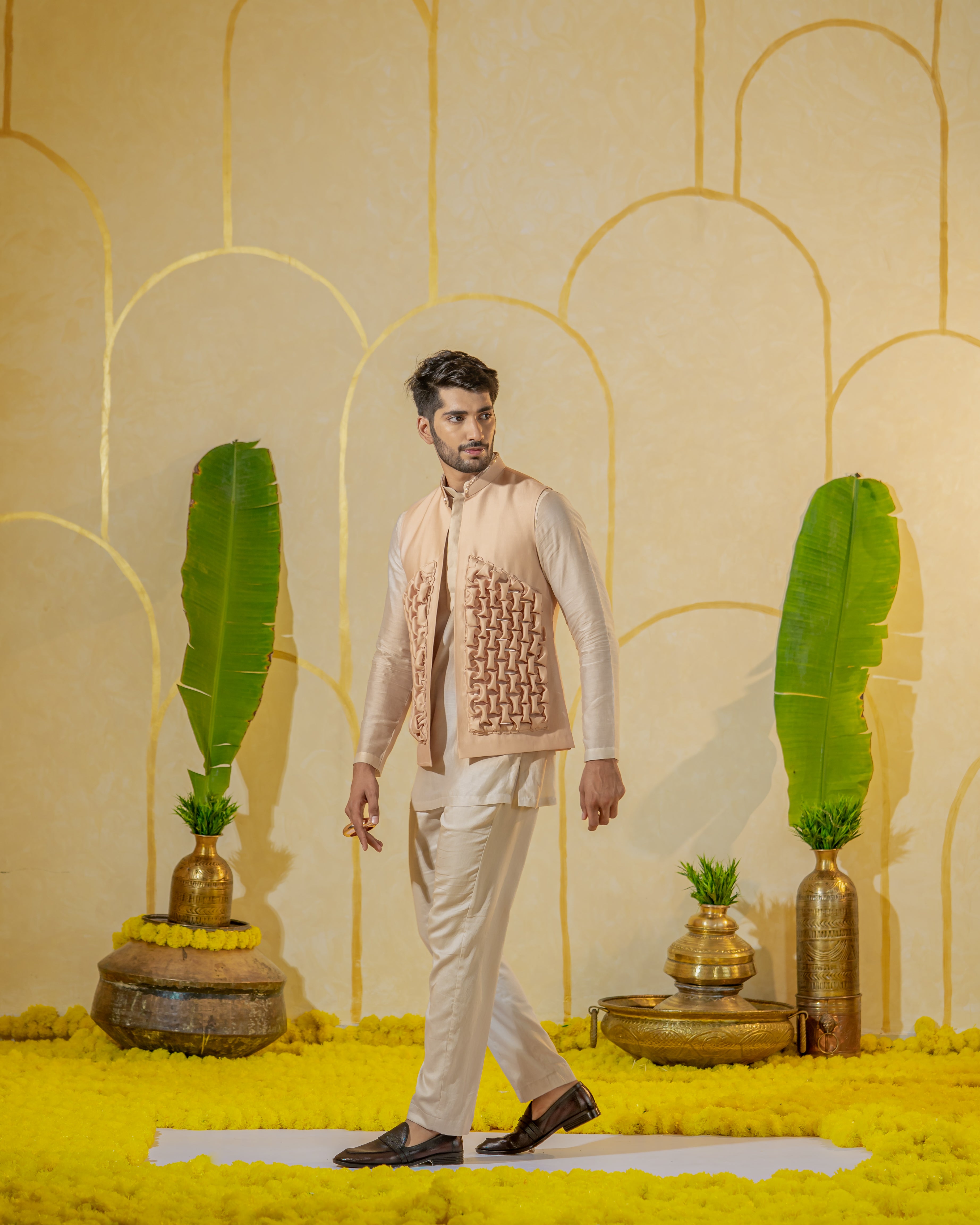 Pink Smocking Bundi