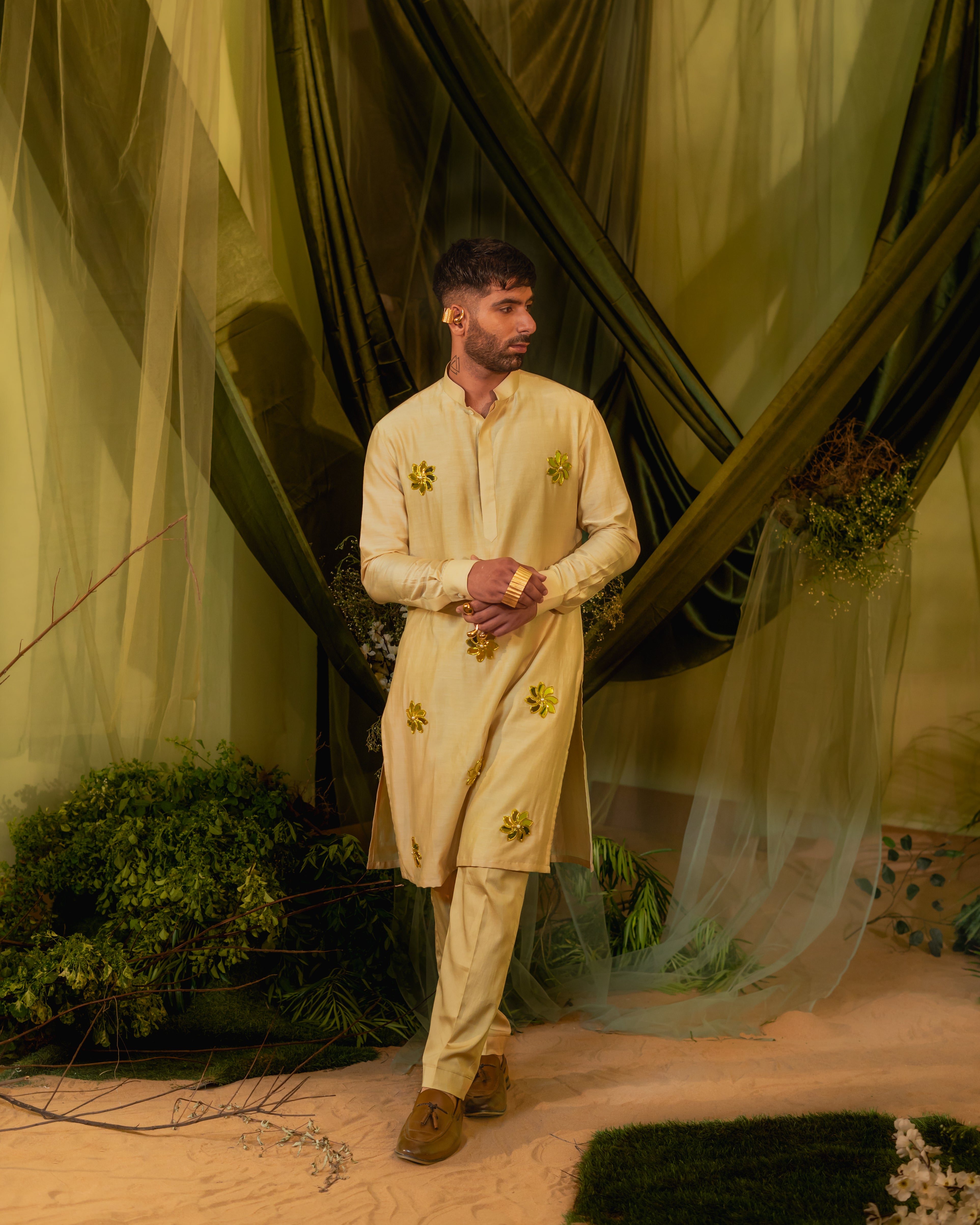 Dazzle Lotus Long Kurta set