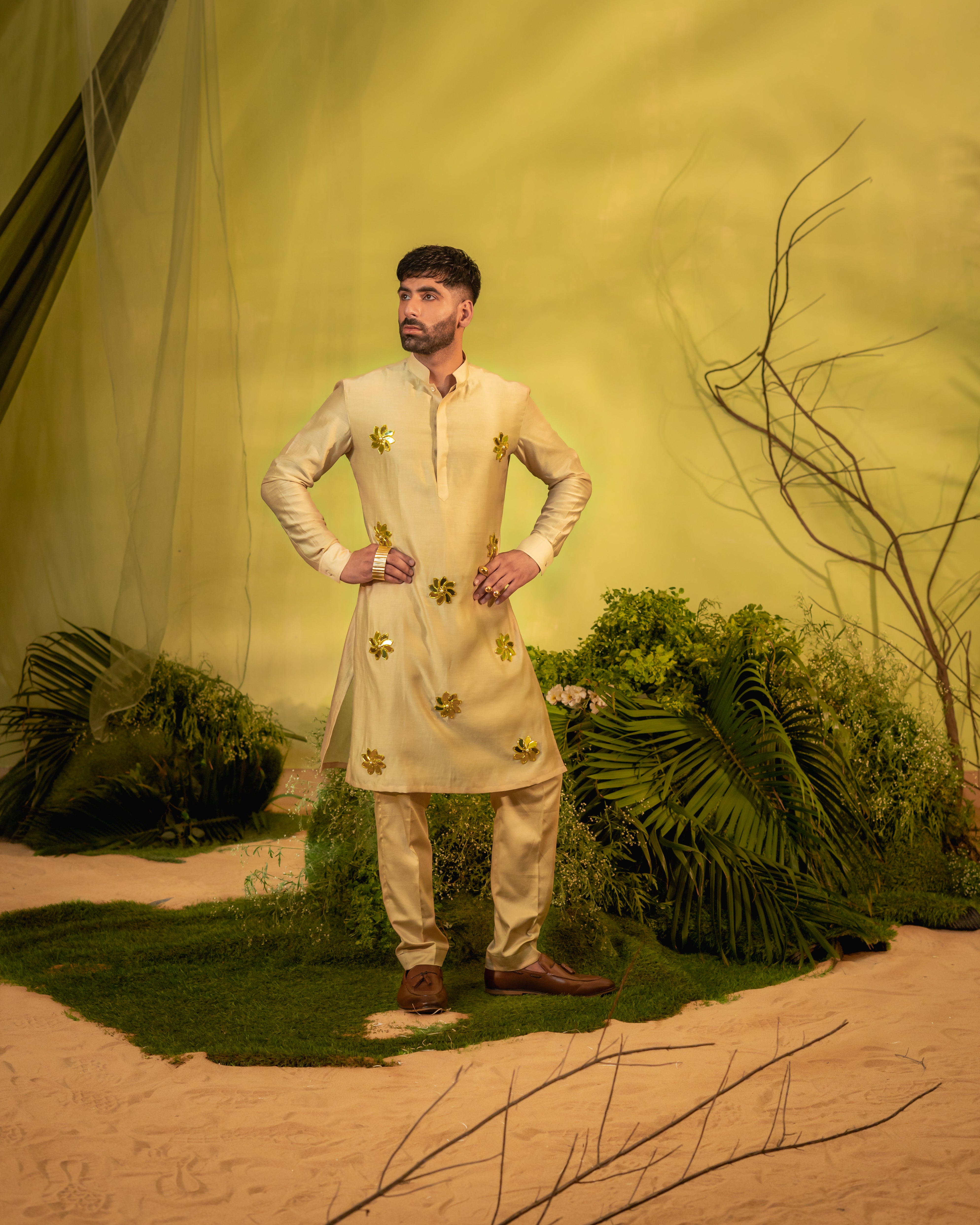 Dazzle Lotus Long Kurta set