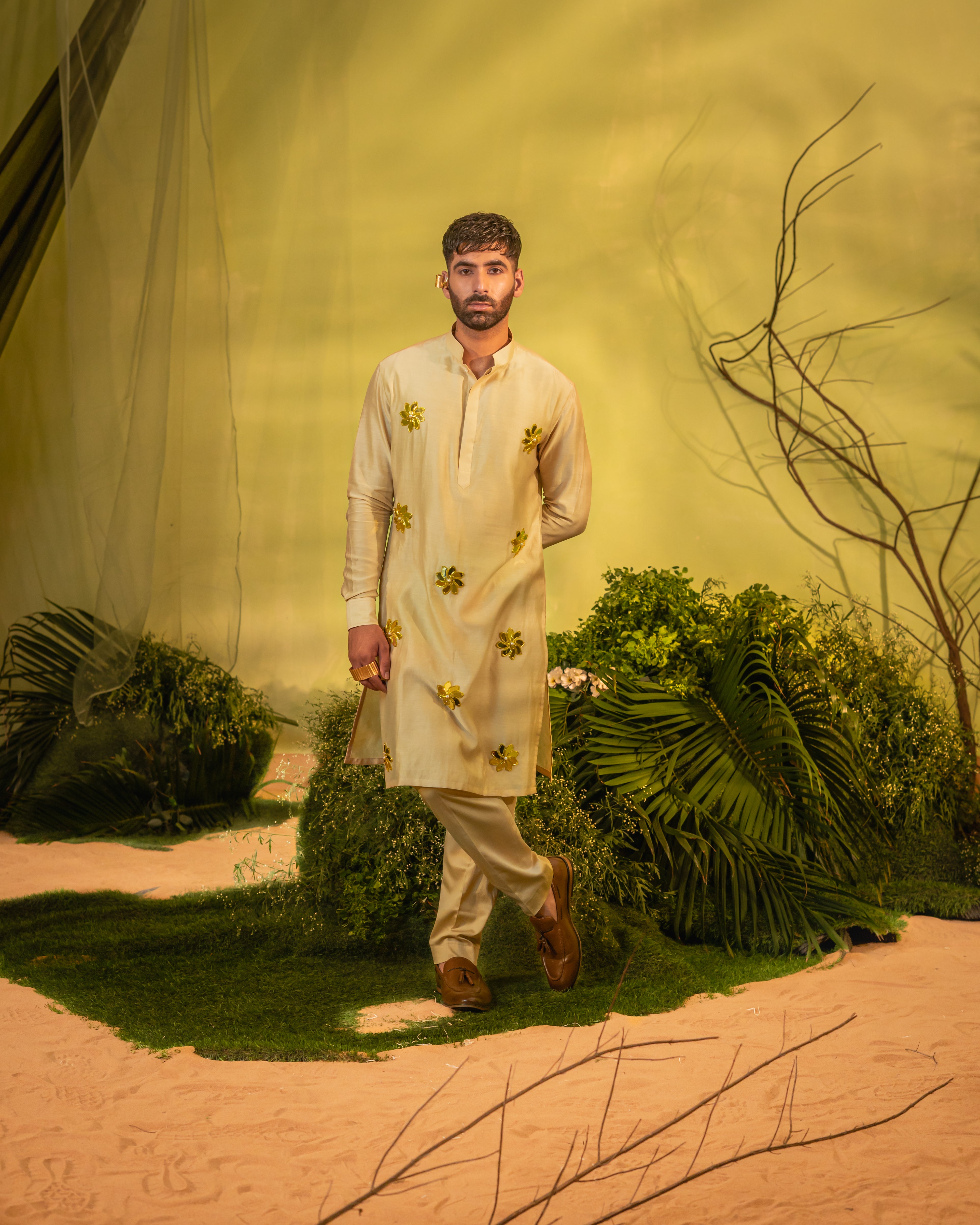 Dazzle Lotus Long Kurta set