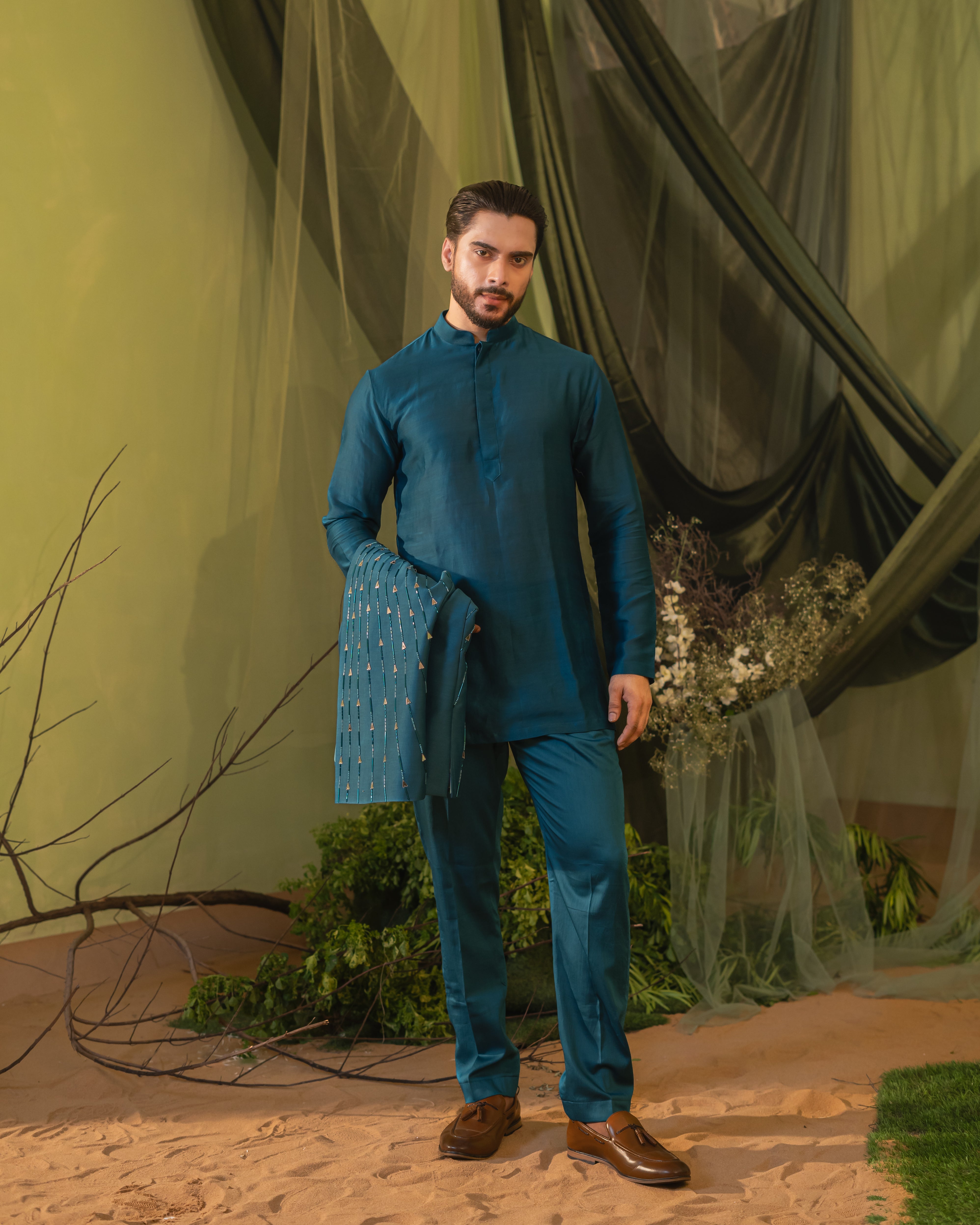 Cobalt Short kurta set