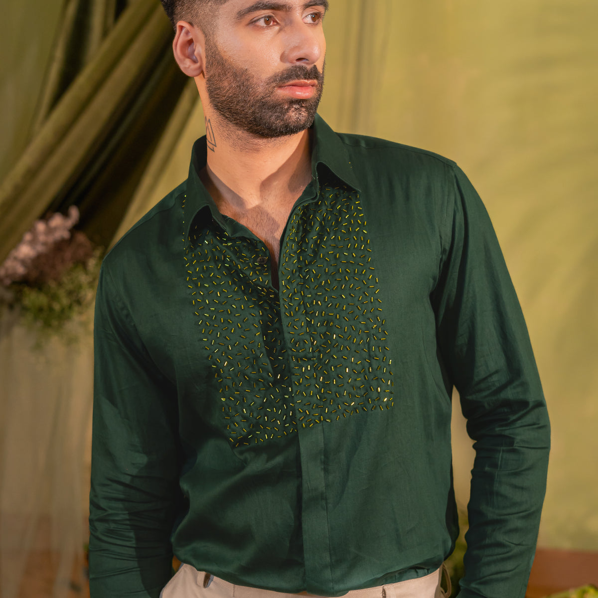 Dark Green Party Shirt Dark Green Party Shirt