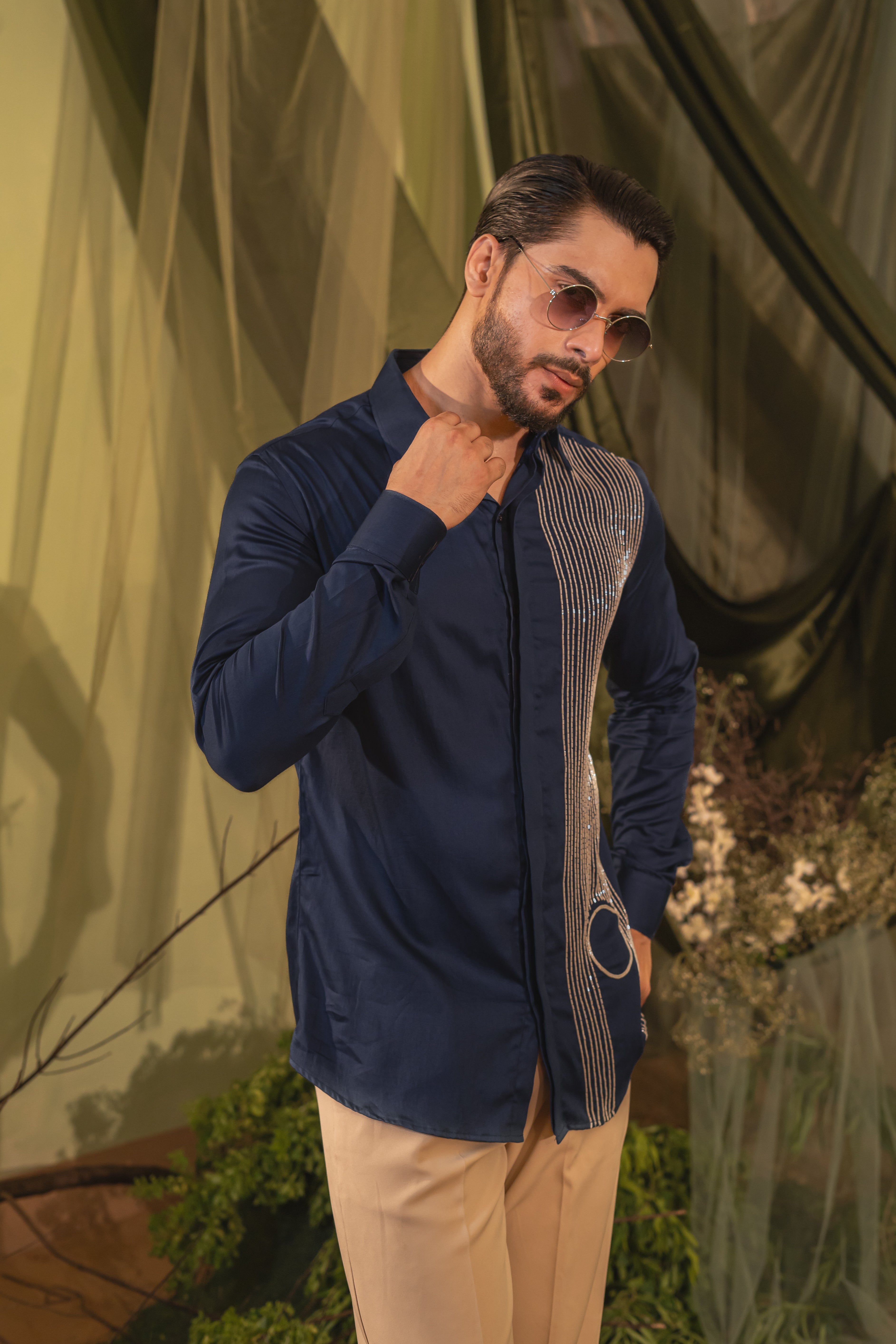 Blue circle Party Shirt
