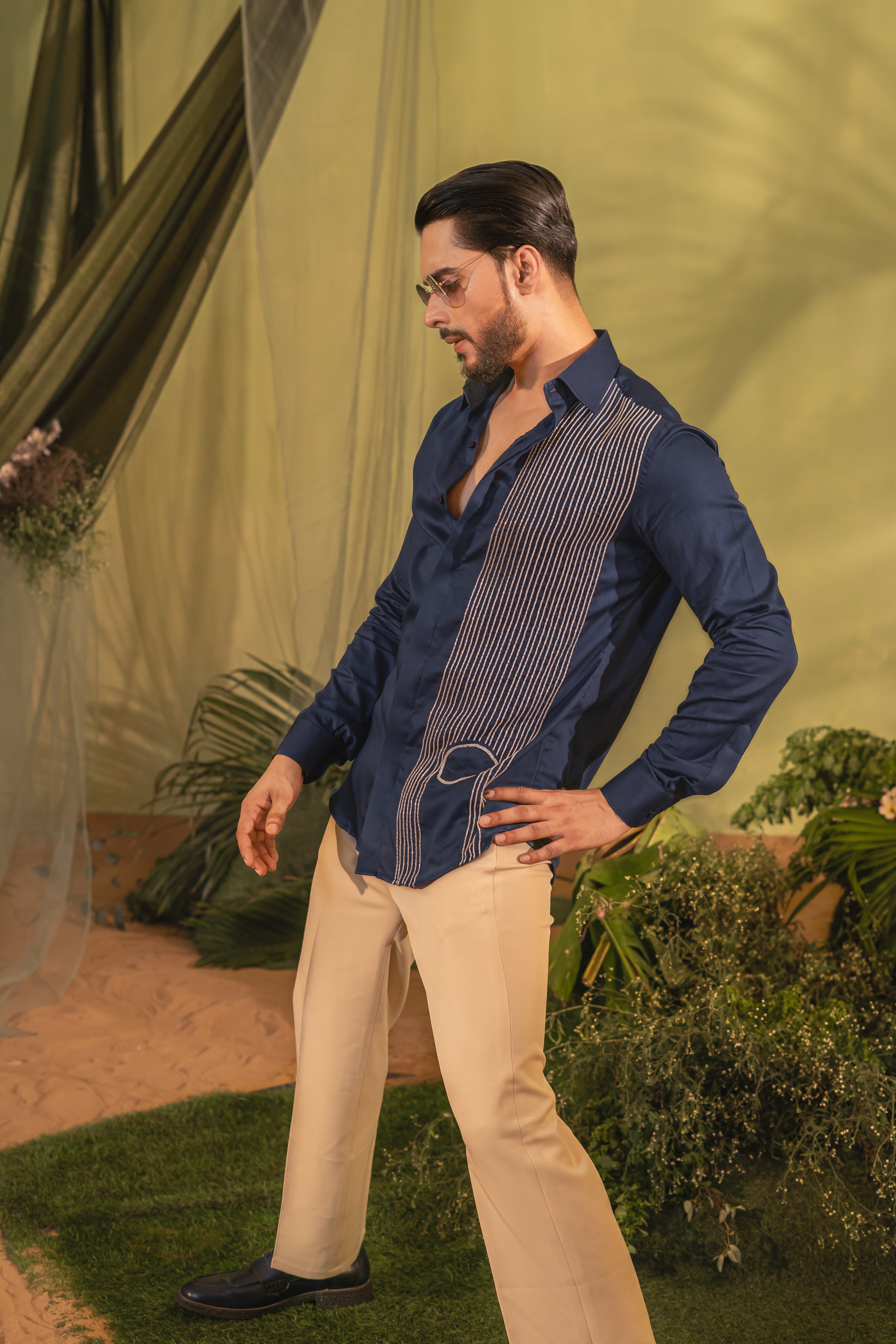 Blue circle Party Shirt