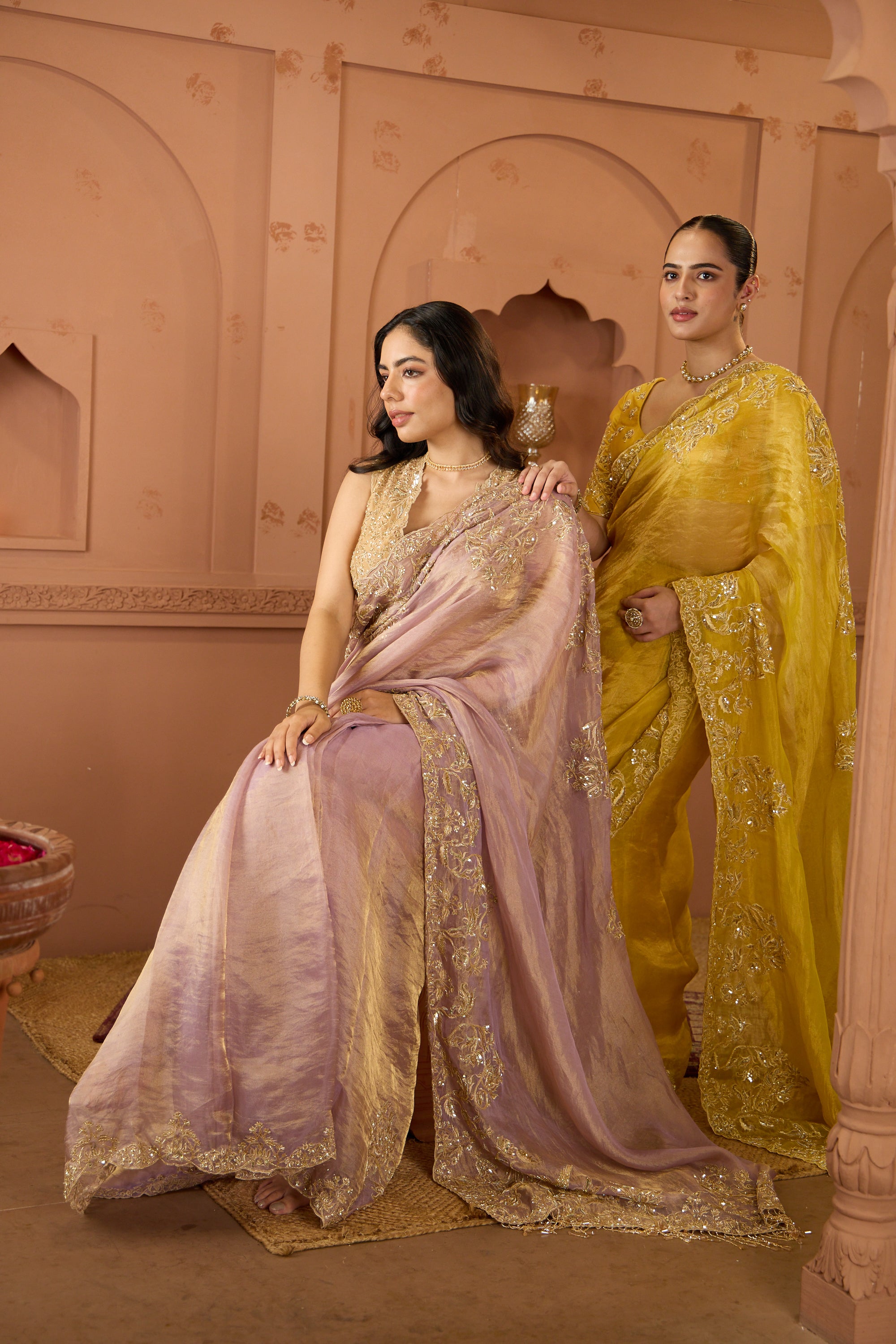 Lilac Breeze Tissue Saree