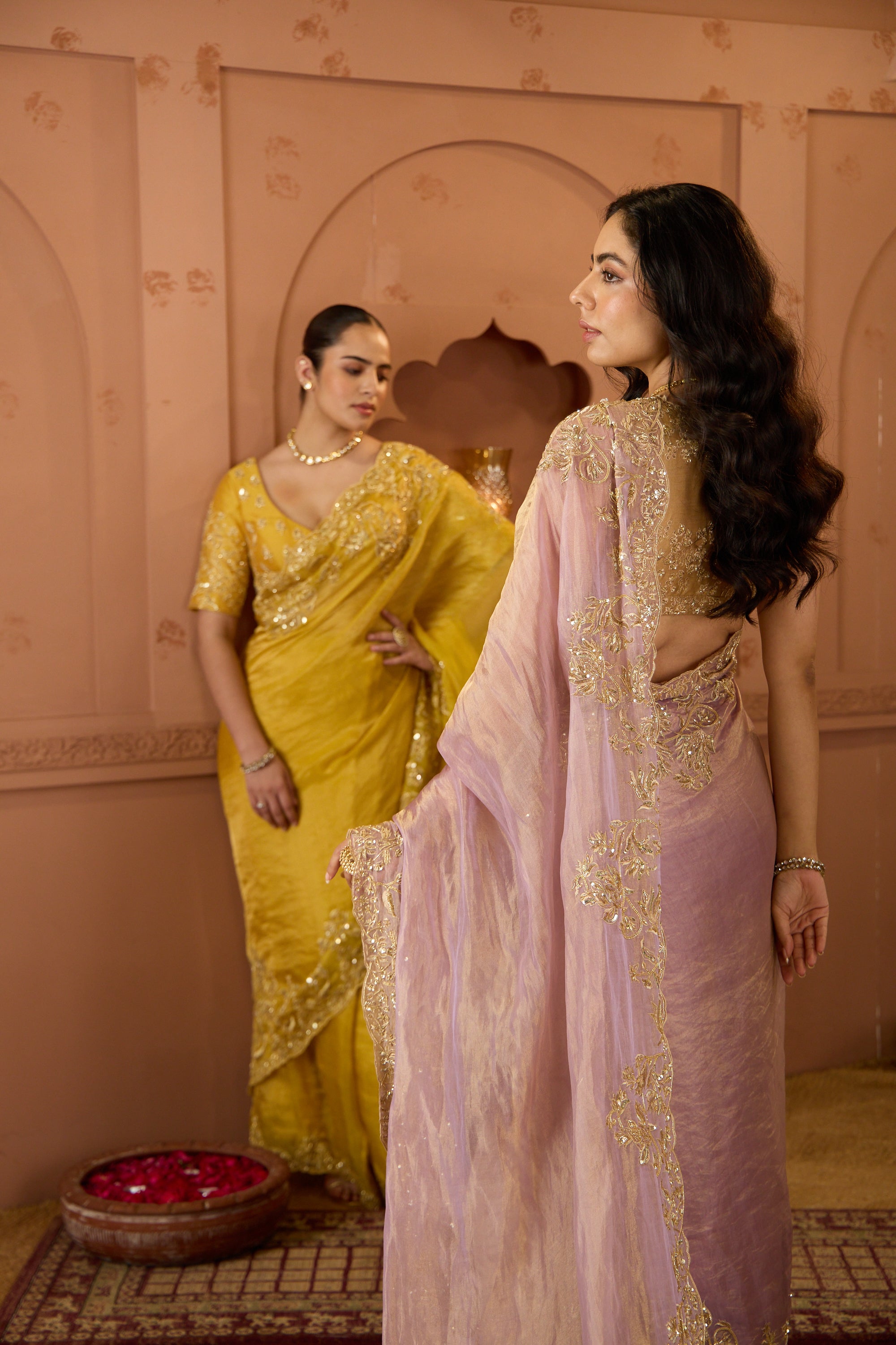 Lilac Breeze Tissue Saree