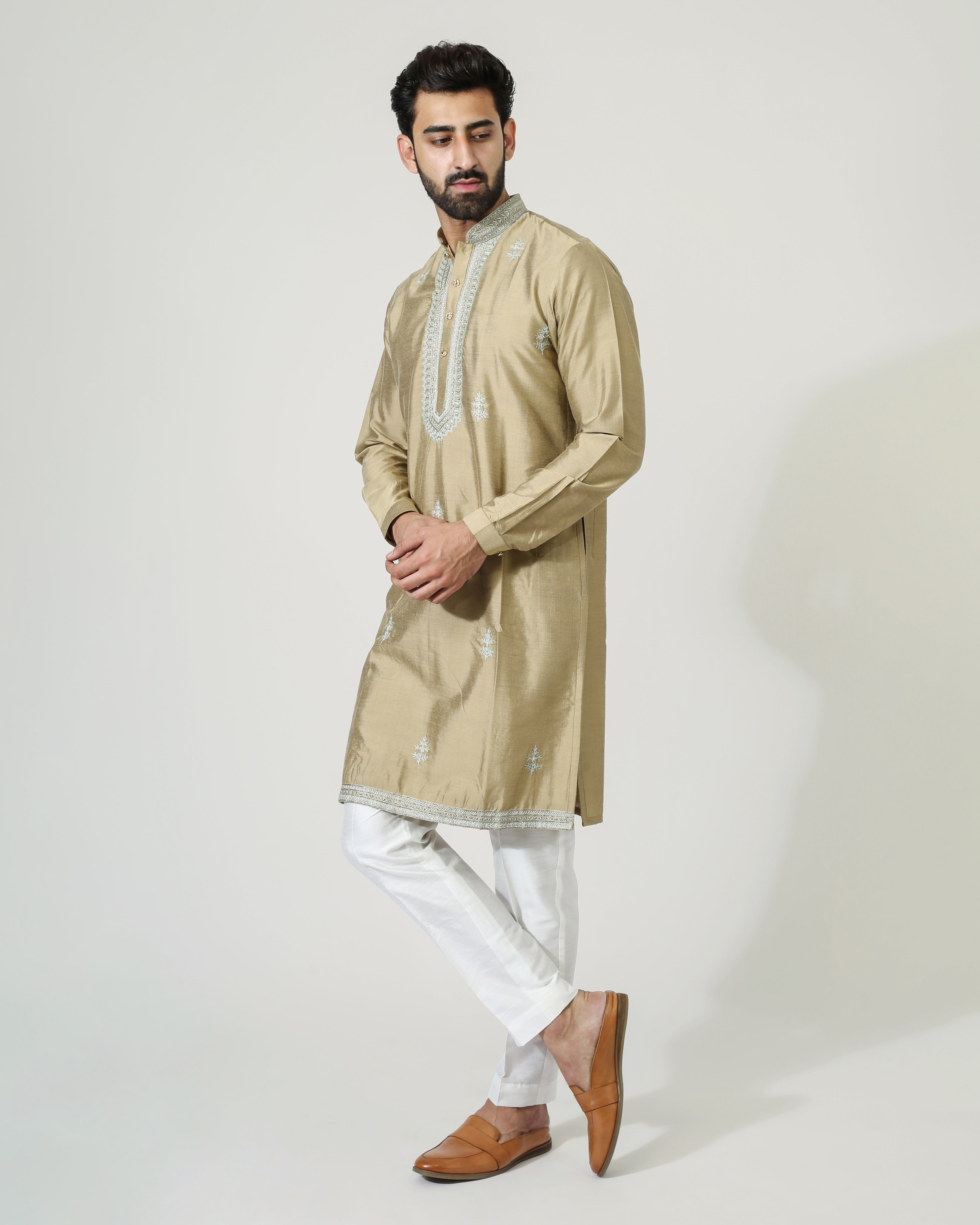 Gold Beige Kurta Set