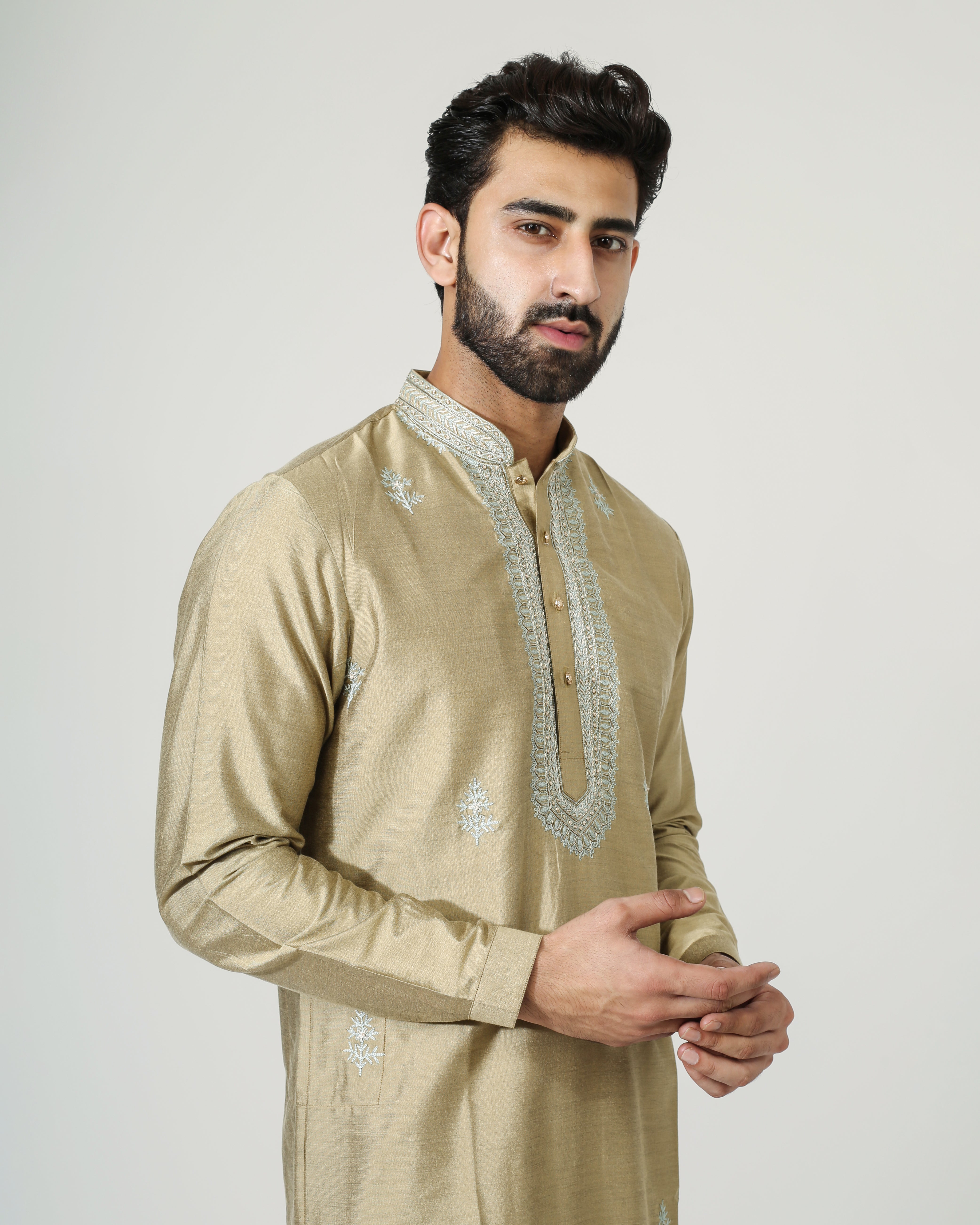 Gold Beige Kurta Set