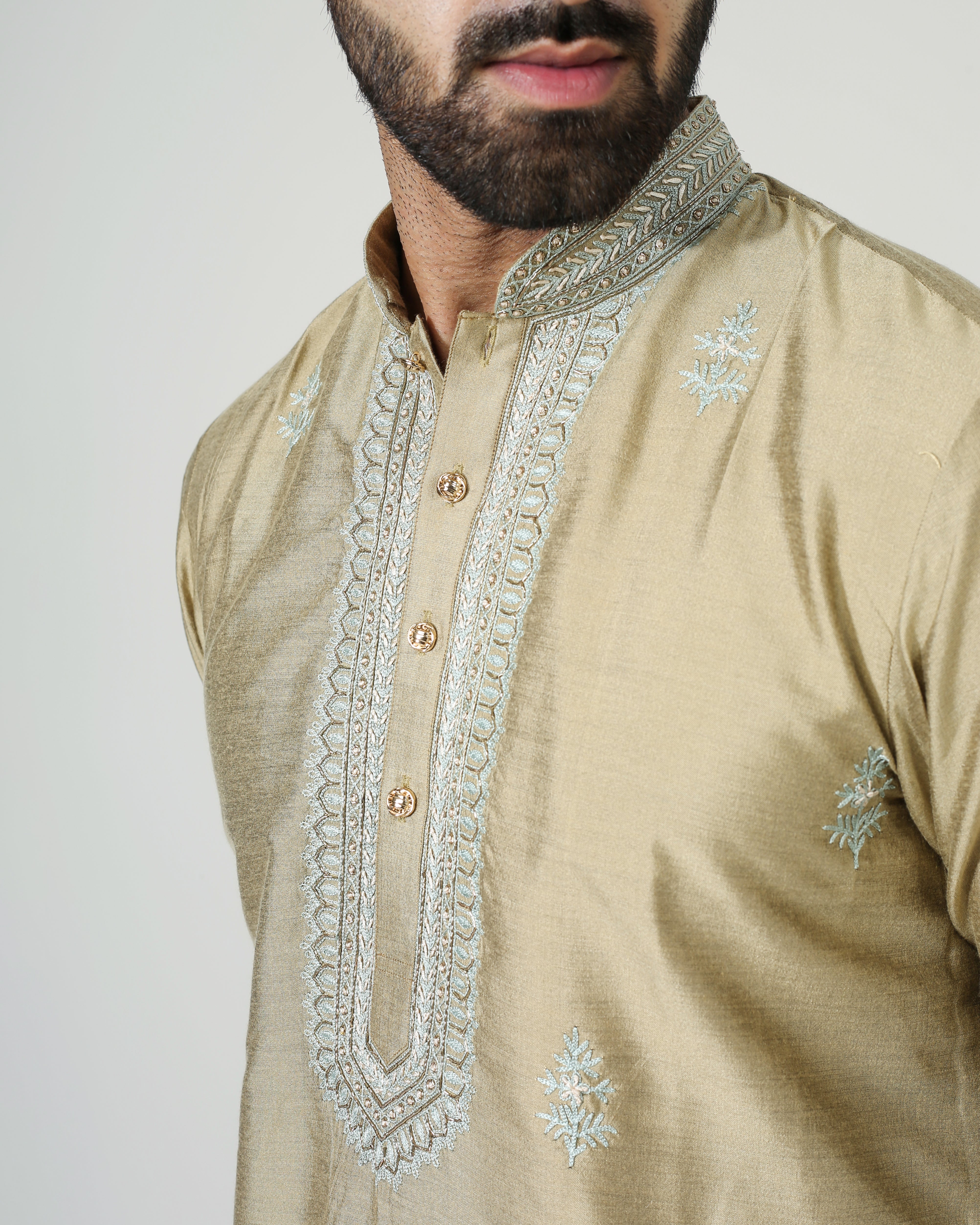 Gold Beige Kurta Set