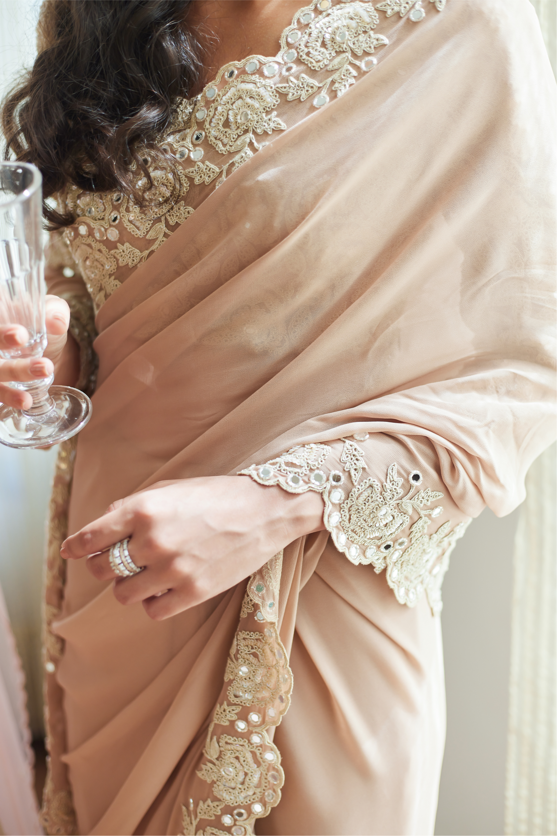FALL PINK GARDEN PARTY FULL SLEEVE BLOUSE