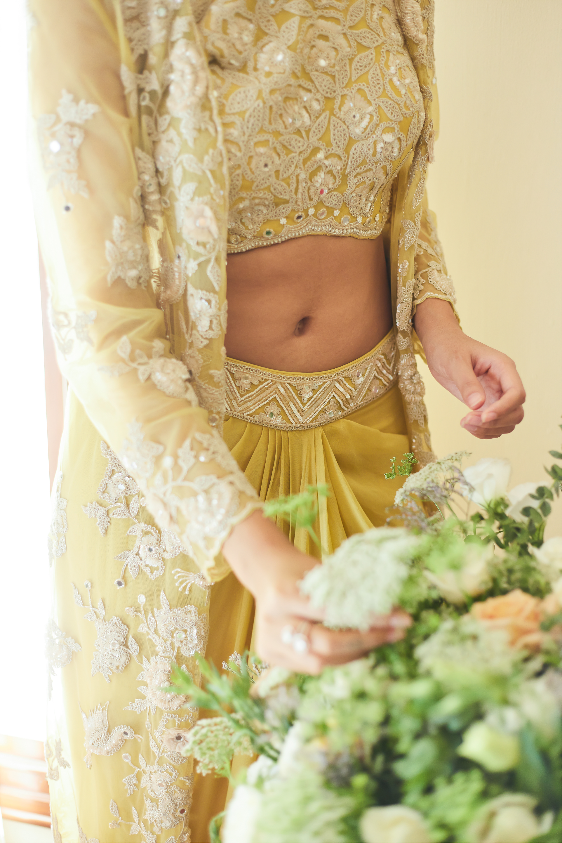 FALL YELLOW GARDEN PARTY CAPE SET