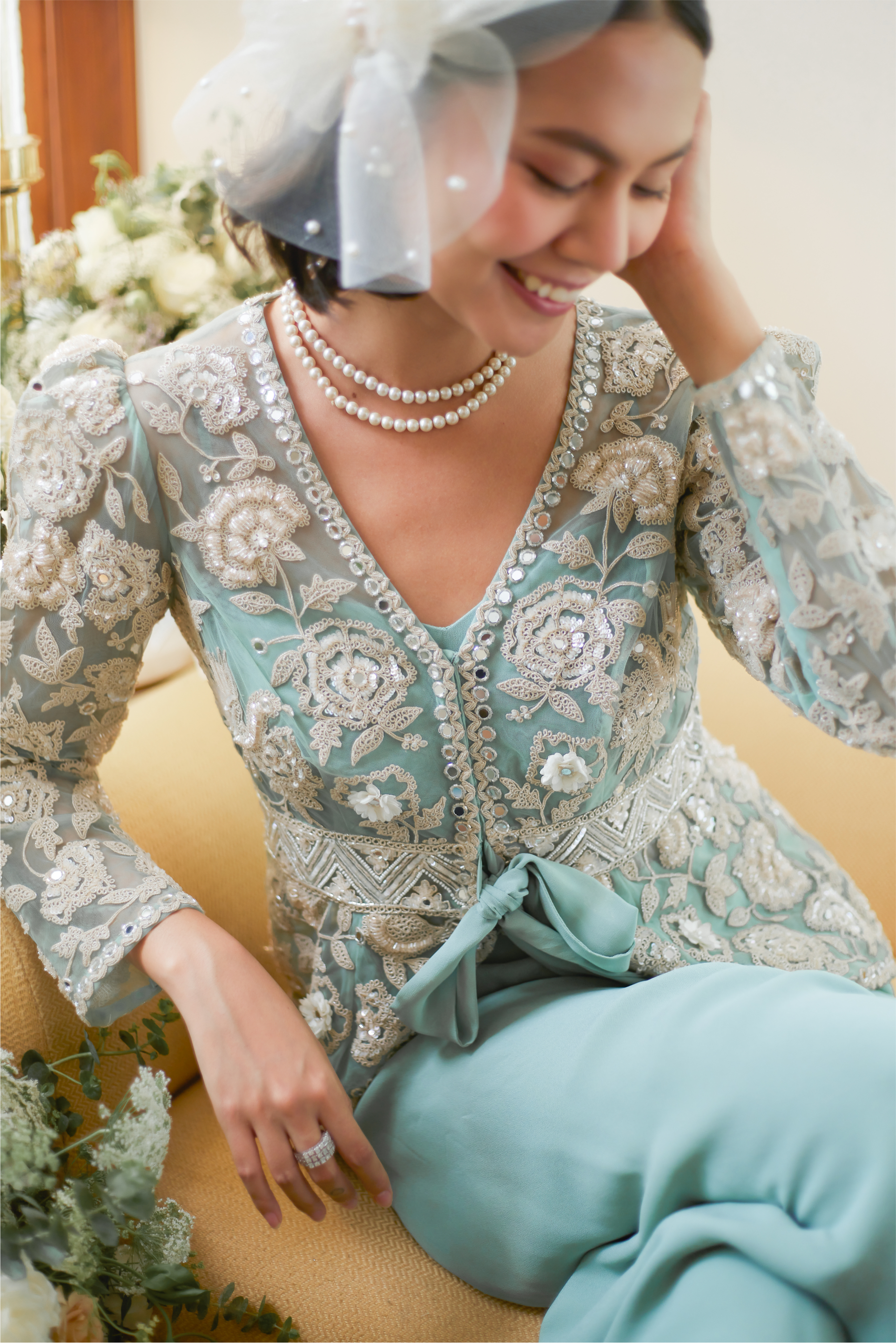 FALL GREEN GARDEN PARTY JACKET SET