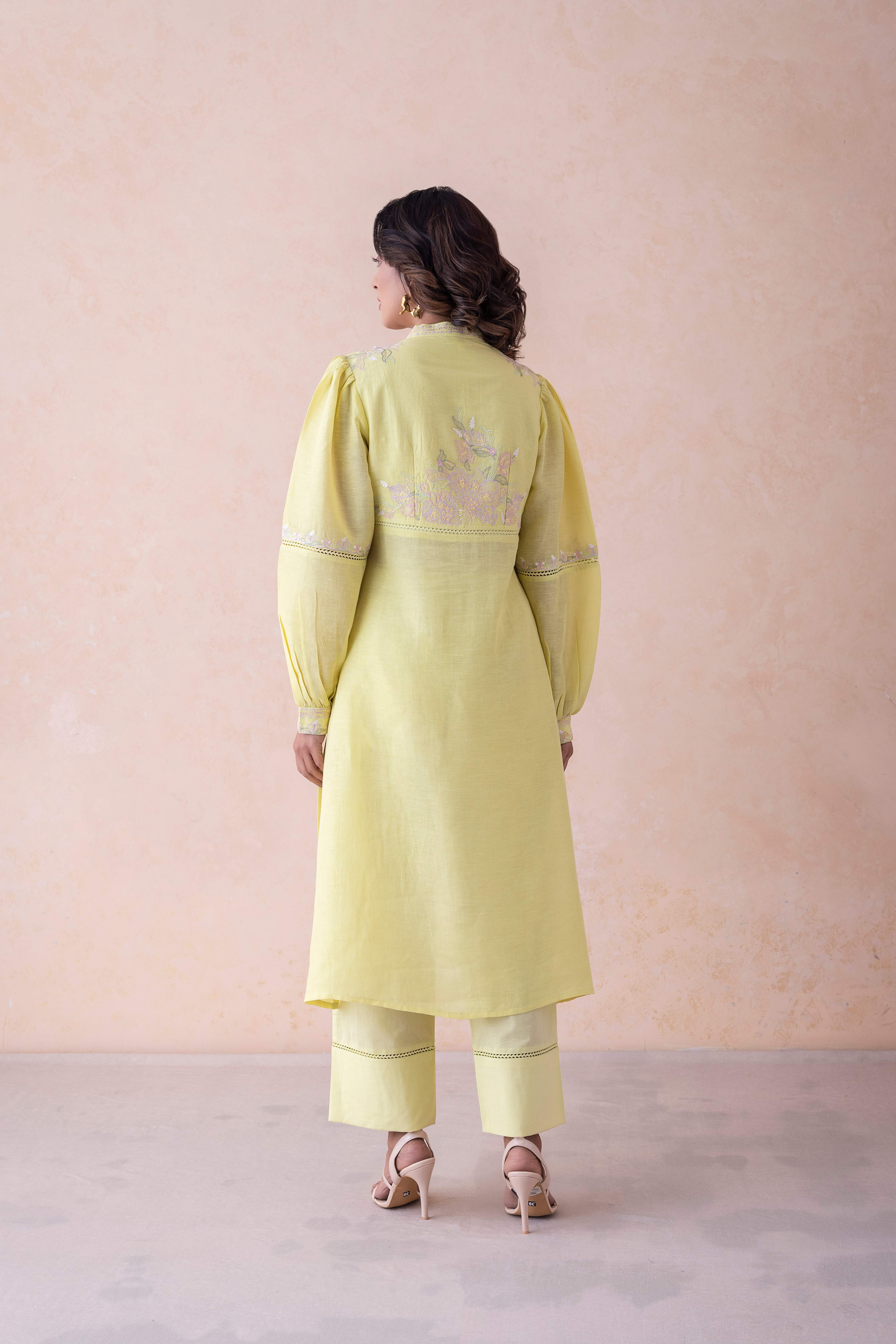 Elegant Linen & Cotton with Intricate Machine & Handwork