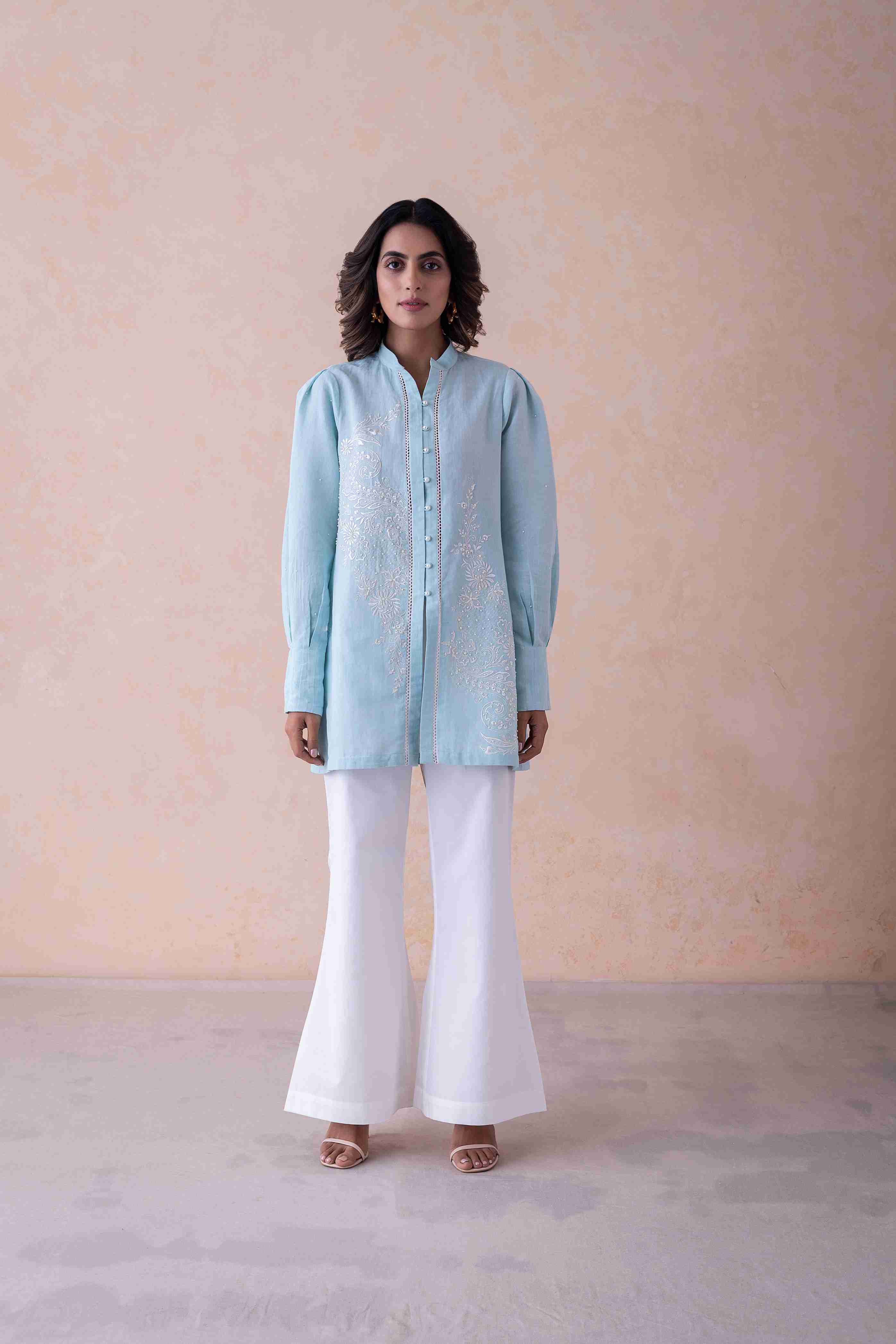 Pearl Elegance Tunic With Pants