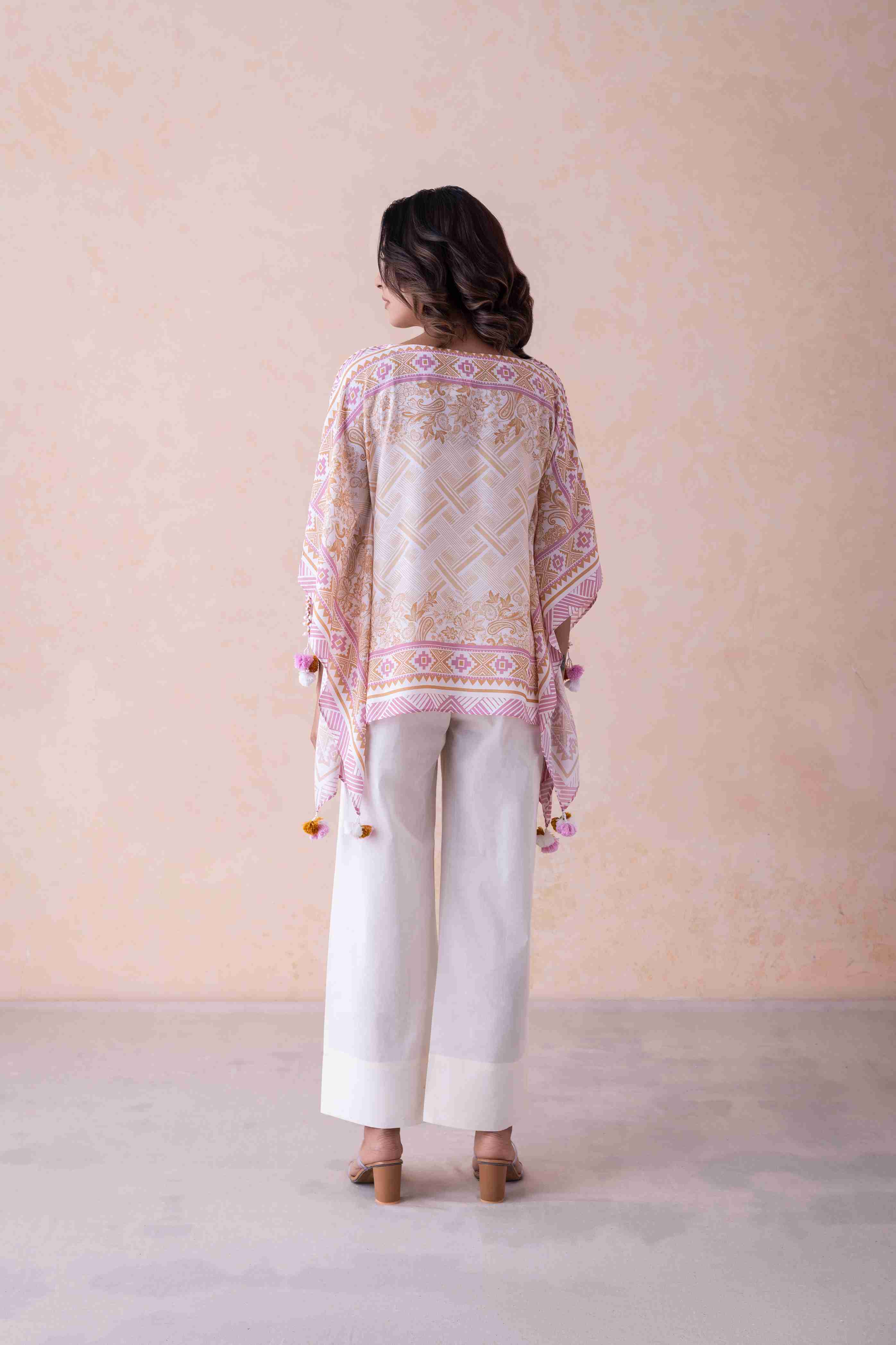 Exquisite Bamber Muslin Tassel Embellished Kurti Top